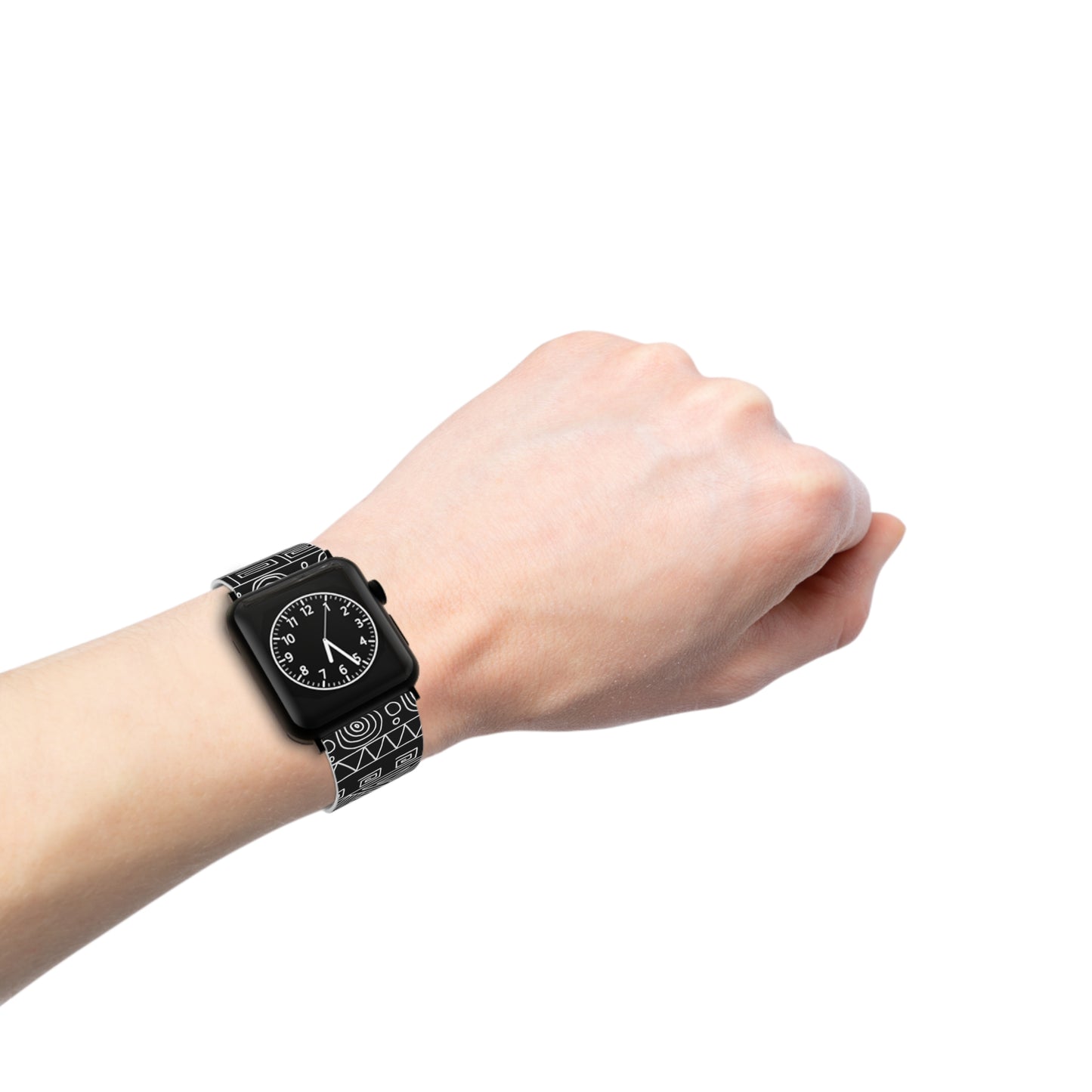 
                  
                    Black & White Watch Band for Apple Watch | Stainless Steel adapter
                  
                