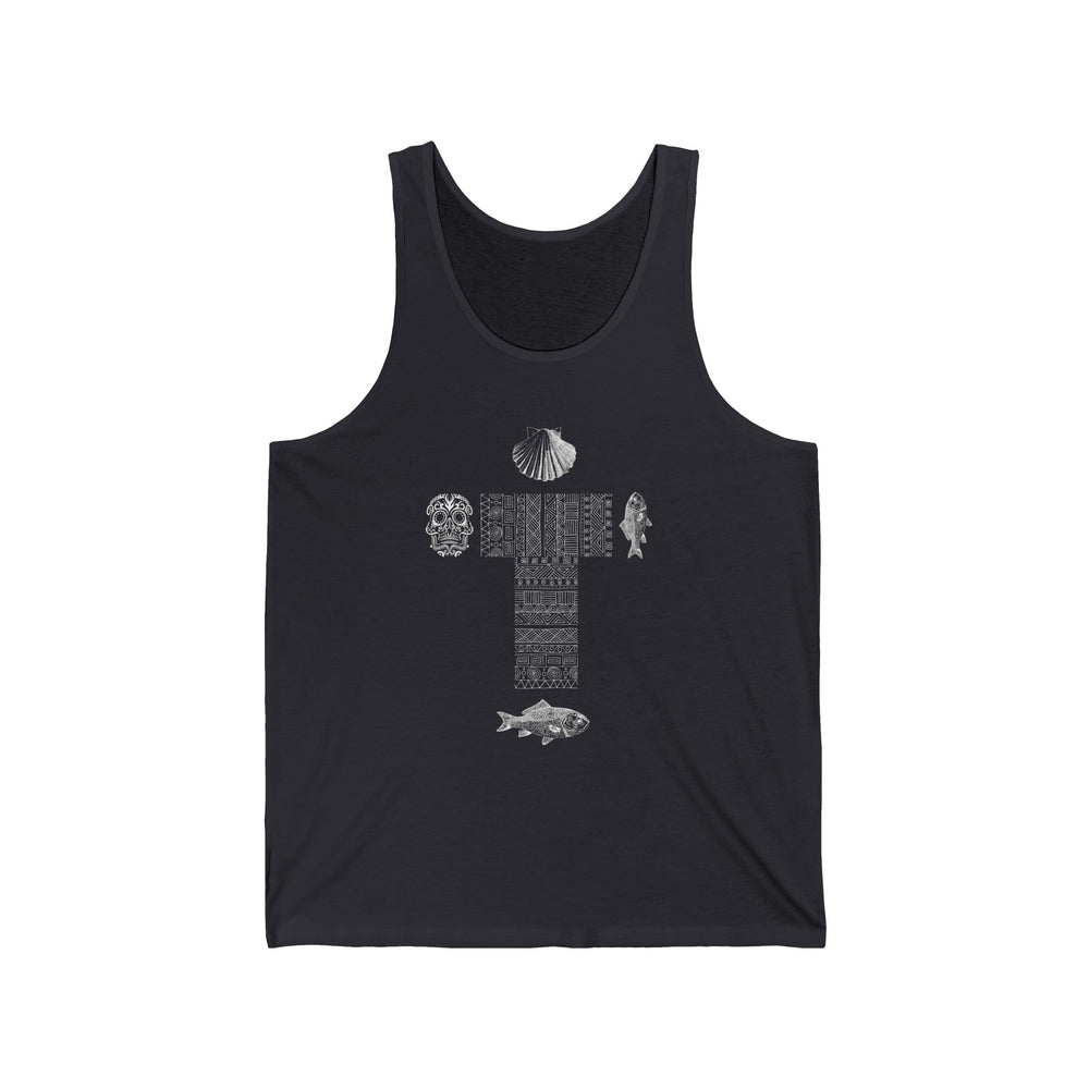Phoebo Cross Black Jersey Tank | Stylish for Everyday Wear