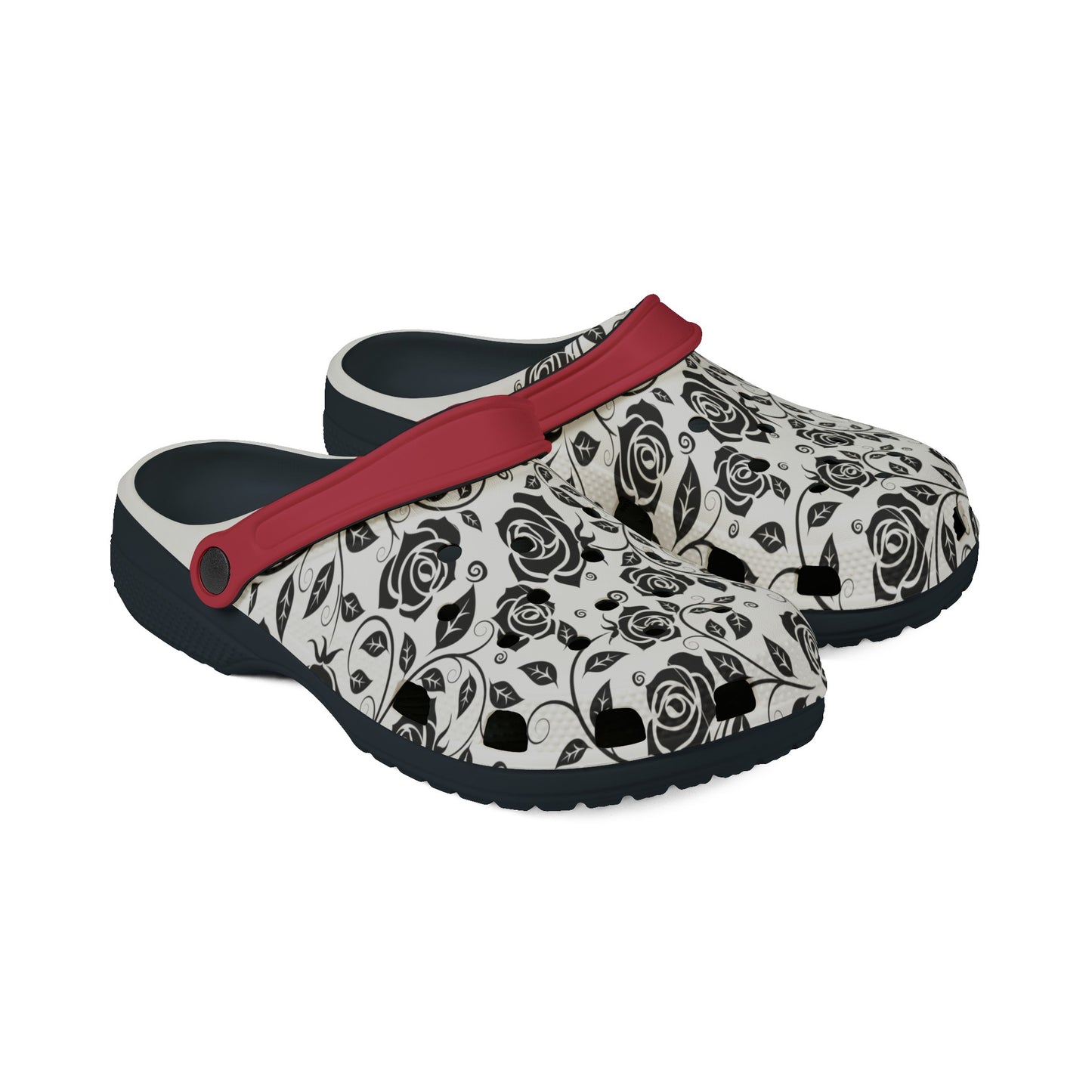 
                  
                    Floral EVA Foam Clogs with Red Detail
                  
                