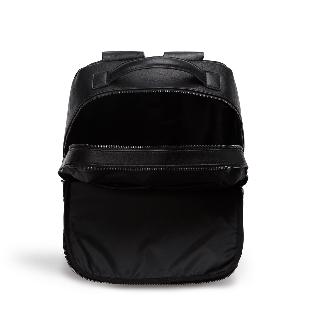 Black Unisex Vegan Laptop Backpack | Stylish & Eco-Friendly Backpack for Work and Travel