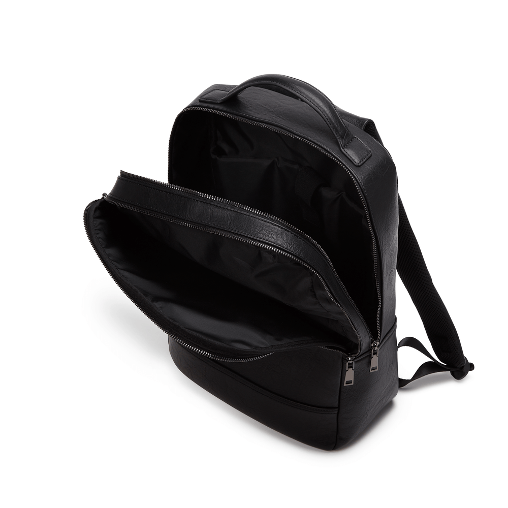 Black Unisex Vegan Laptop Backpack | Stylish & Eco-Friendly Backpack for Work and Travel