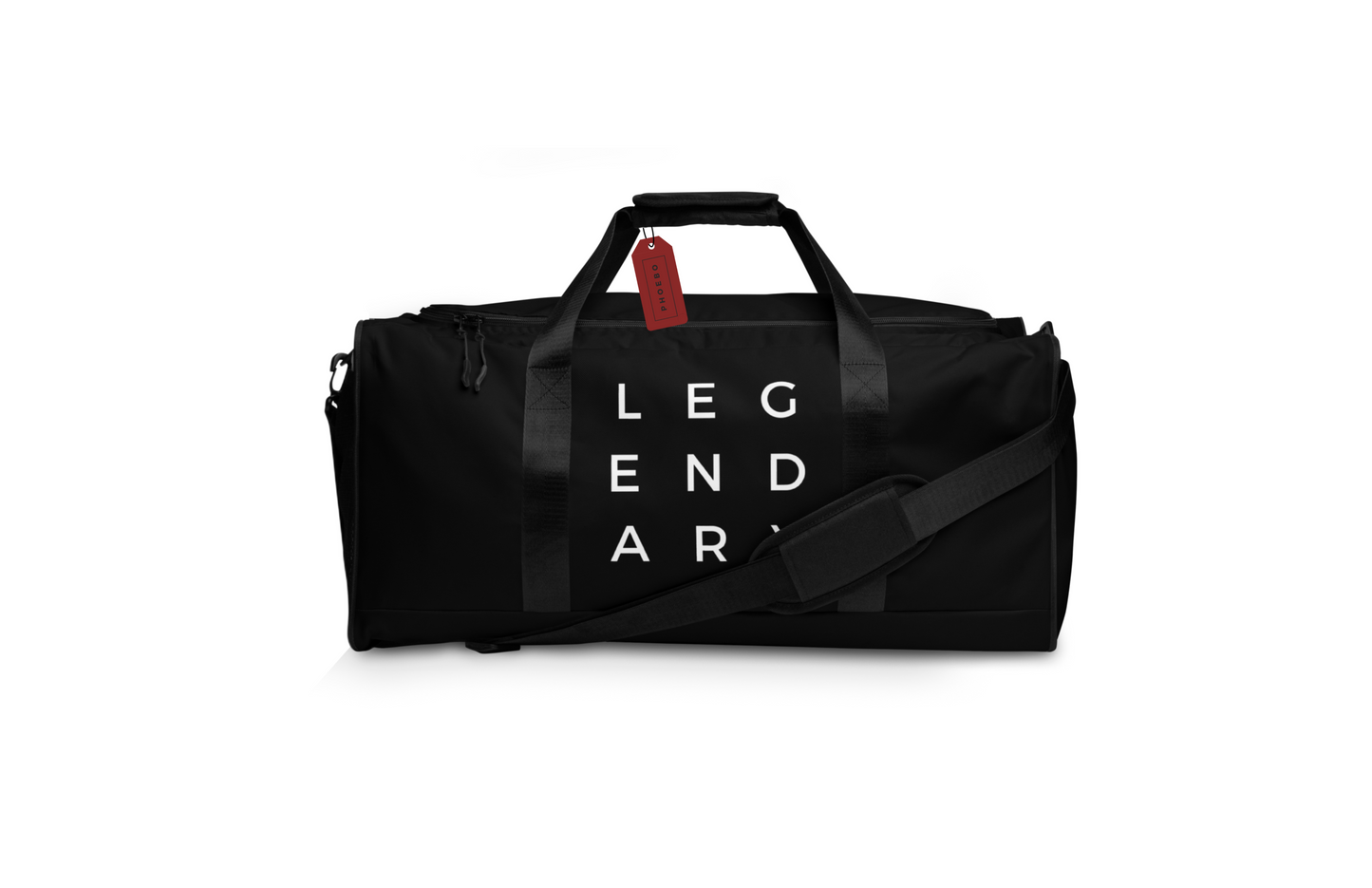 
                  
                    Legendary Black Duffel Bag | Classic Phoebo Design
                  
                