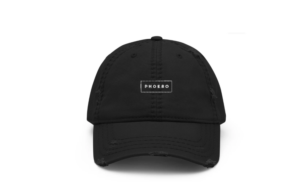 Phoebo Black Distressed Hat | Trendy Style Cap for Casual Wear