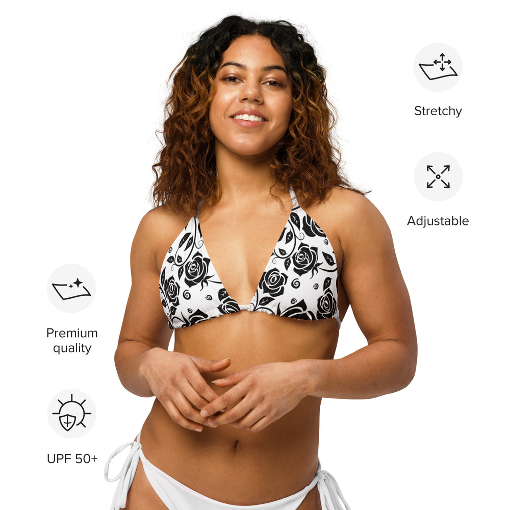 
                  
                    Floral Recycled String Bikini Top | Eco-Friendly Style for Sun-Kissed Days
                  
                