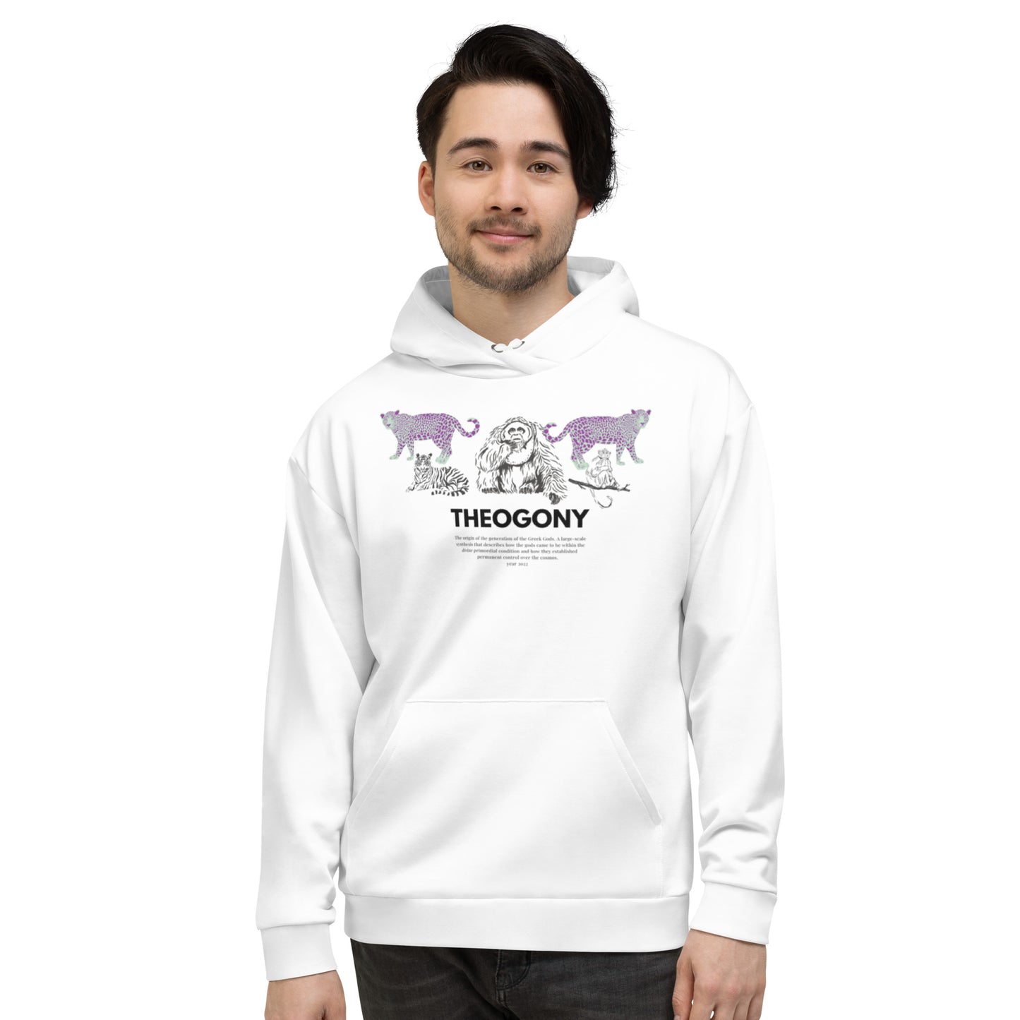 
                  
                    White Jungle Phoebo Hoodie | Hoodie with Jungle Animals Print
                  
                