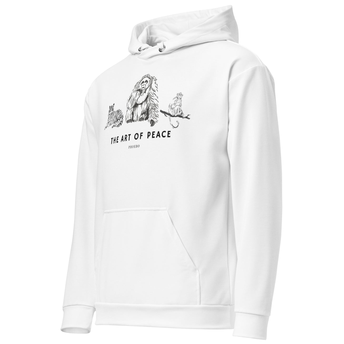 
                  
                    The Art Of Peace White Hoodie | Jungle Animals Print
                  
                