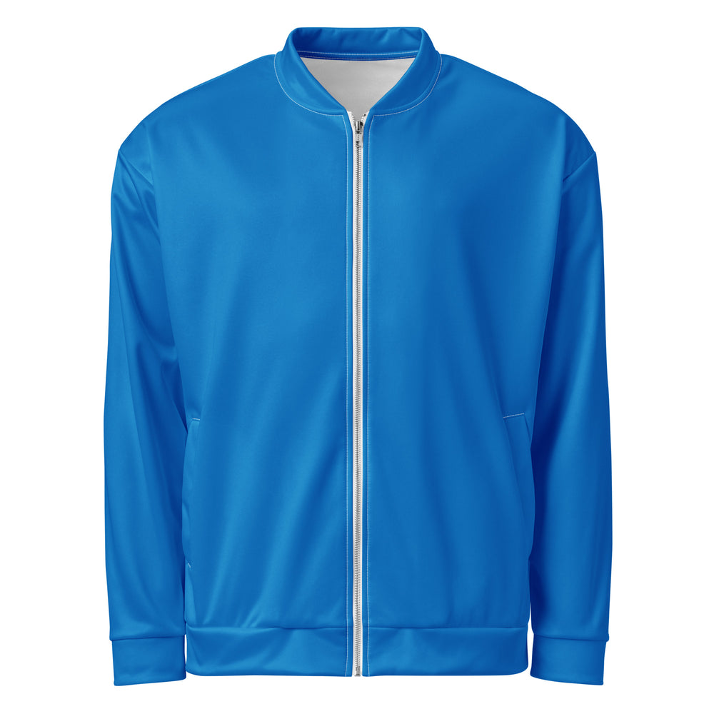 Vibrant Blue Unisex Bomber Jacket | Stylish and Trendy Outerwear