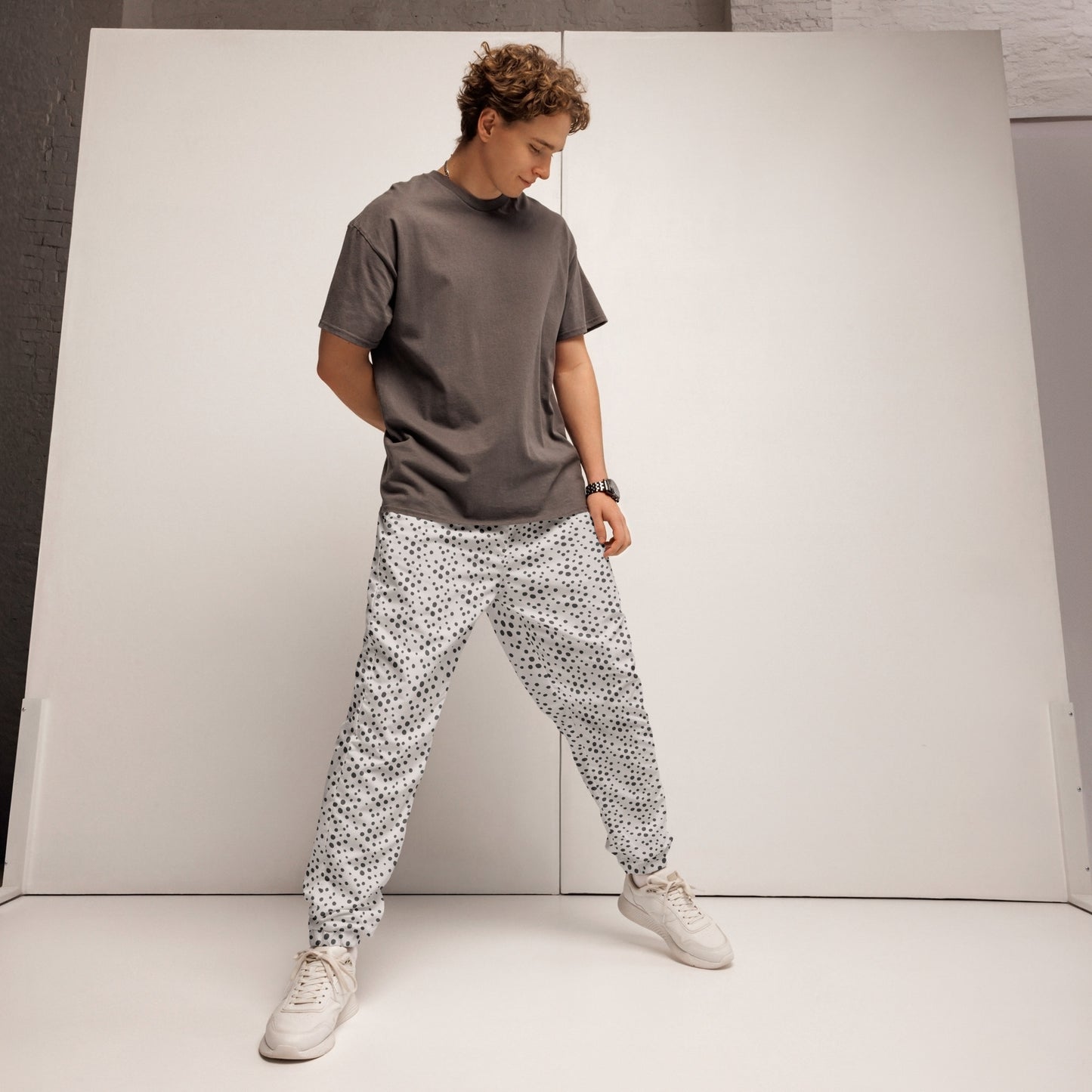 
                  
                    Trendy Unisex track pants | Black & White Print
                  
                