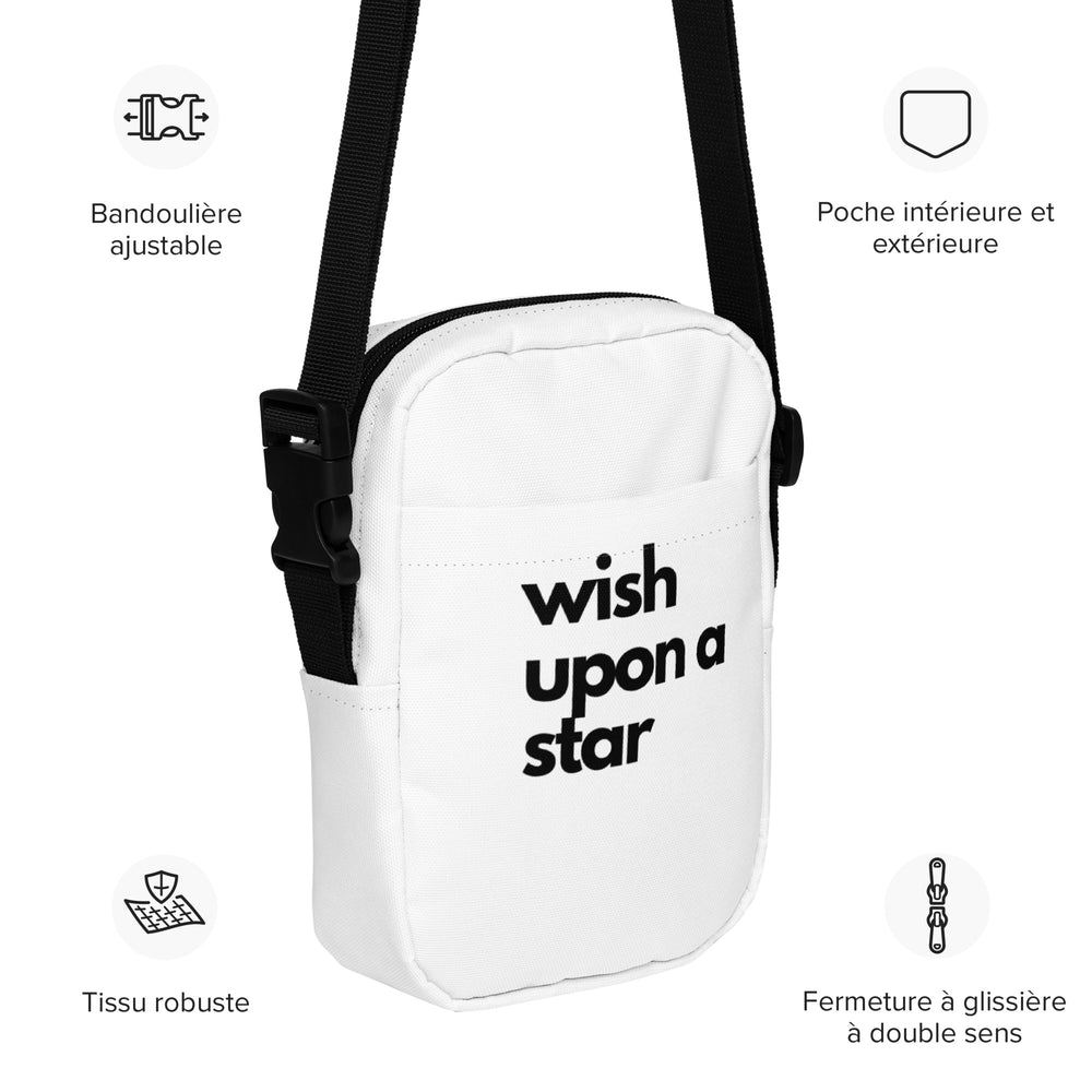 
                  
                    White Utility crossbody bag | Inspiring Black Print
                  
                