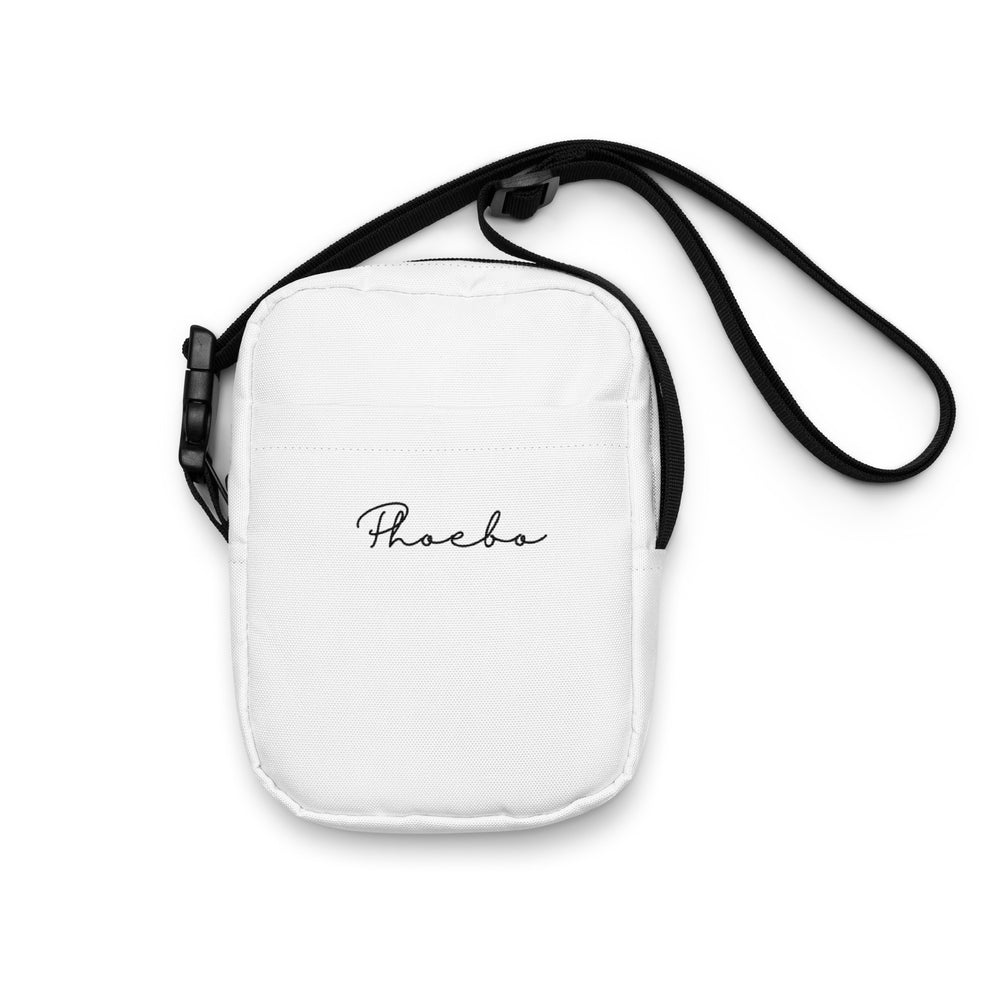 
                  
                    White Utility crossbody bag | Black Phoebo Print
                  
                