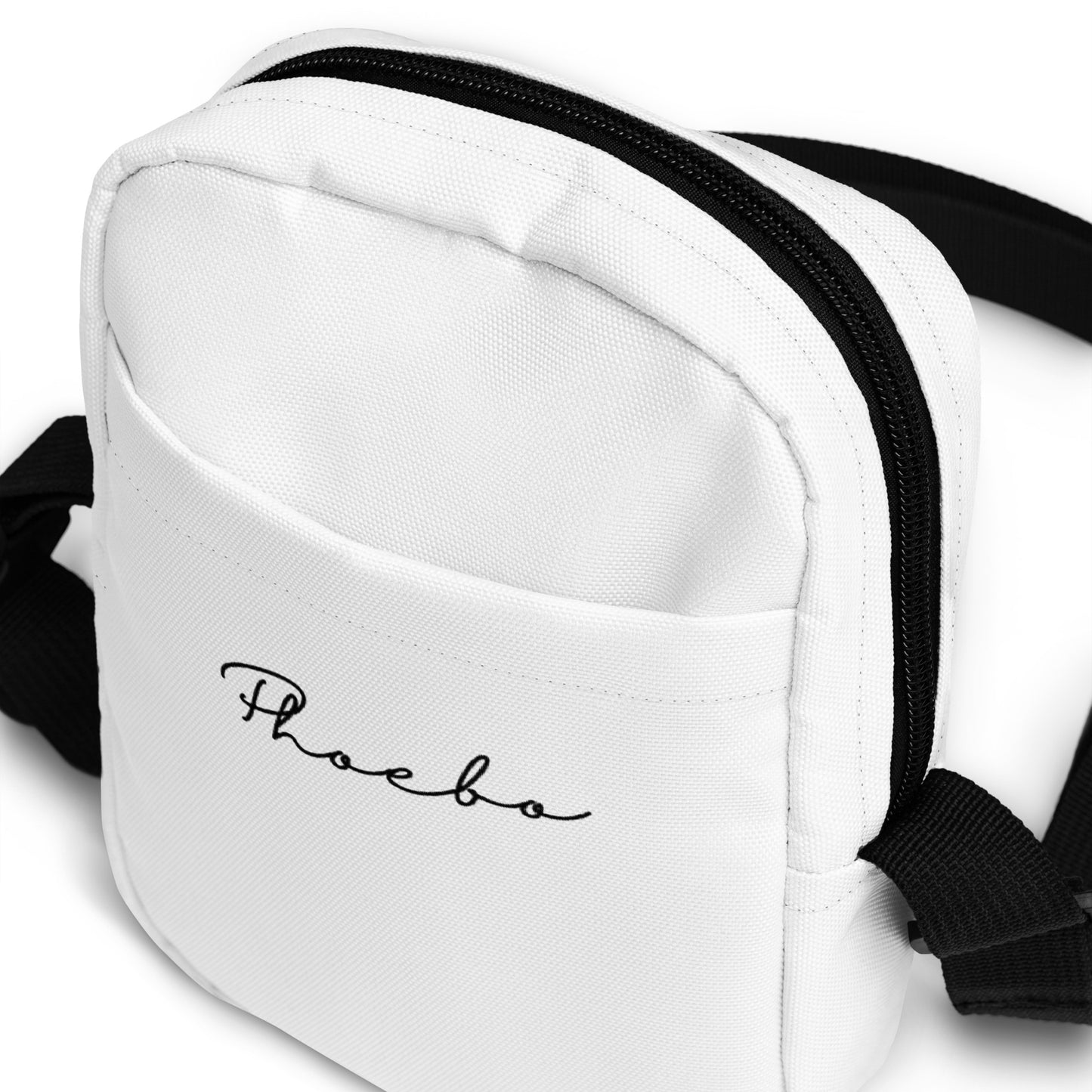 
                  
                    White Utility crossbody bag | Black Phoebo Print
                  
                