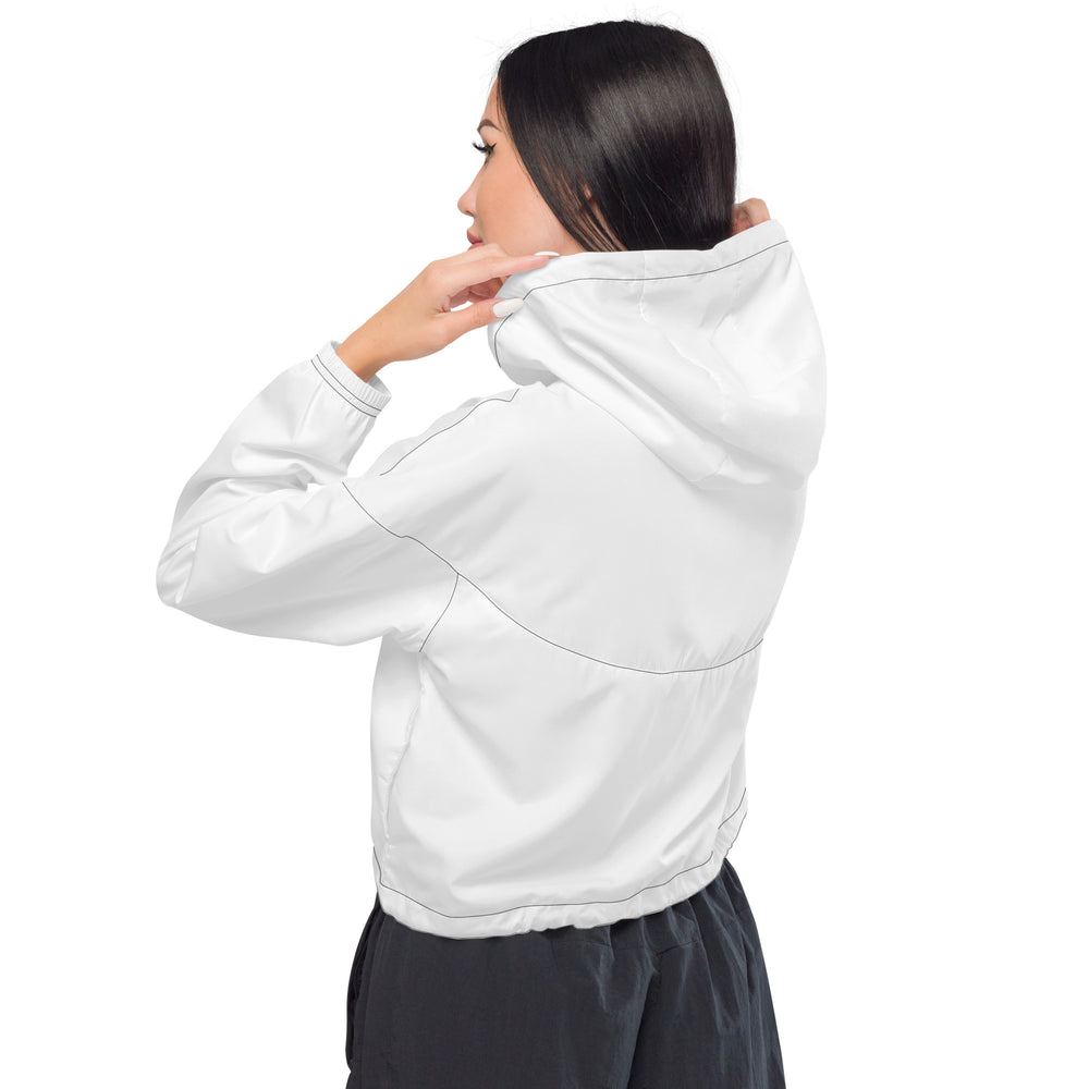 
                  
                    White Women’s Cropped Windbreaker | Stylish and Lightweight Outerwear
                  
                