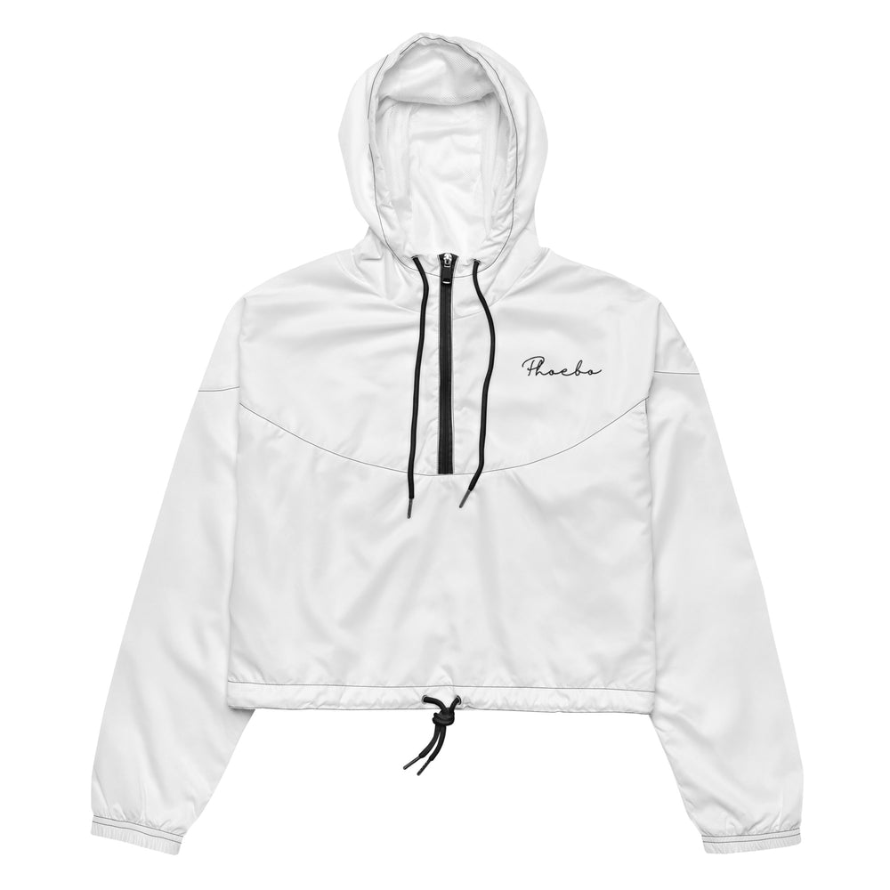 White Women’s Cropped Windbreaker | Stylish and Lightweight Outerwear