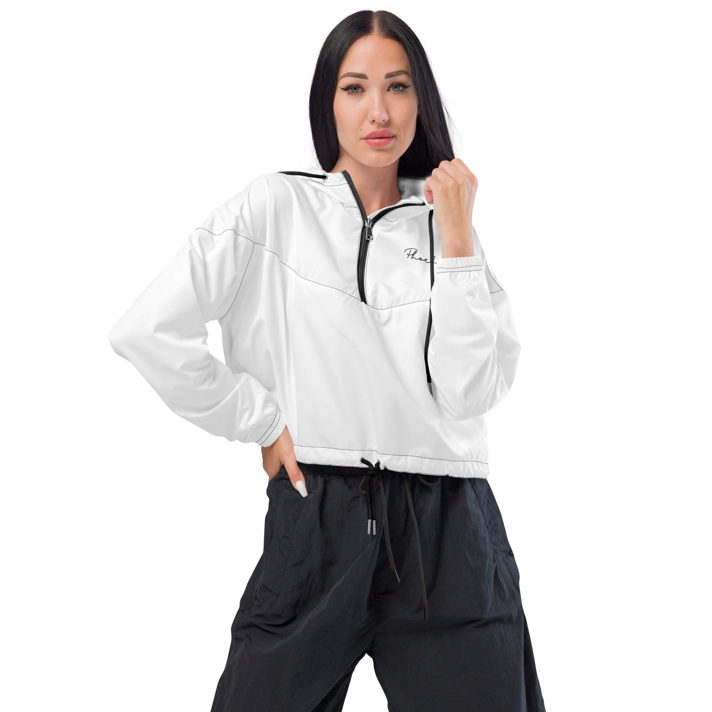 
                  
                    White Women’s Cropped Windbreaker | Stylish and Lightweight Outerwear
                  
                