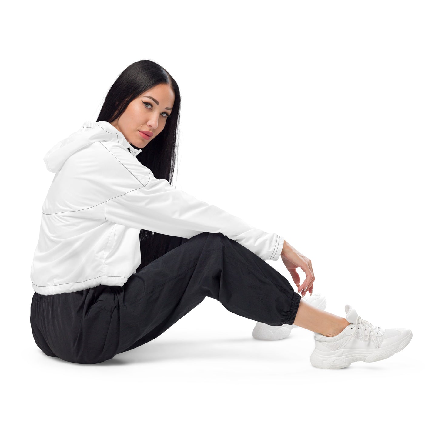 
                  
                    White Women’s Cropped Windbreaker | Stylish and Lightweight Outerwear
                  
                