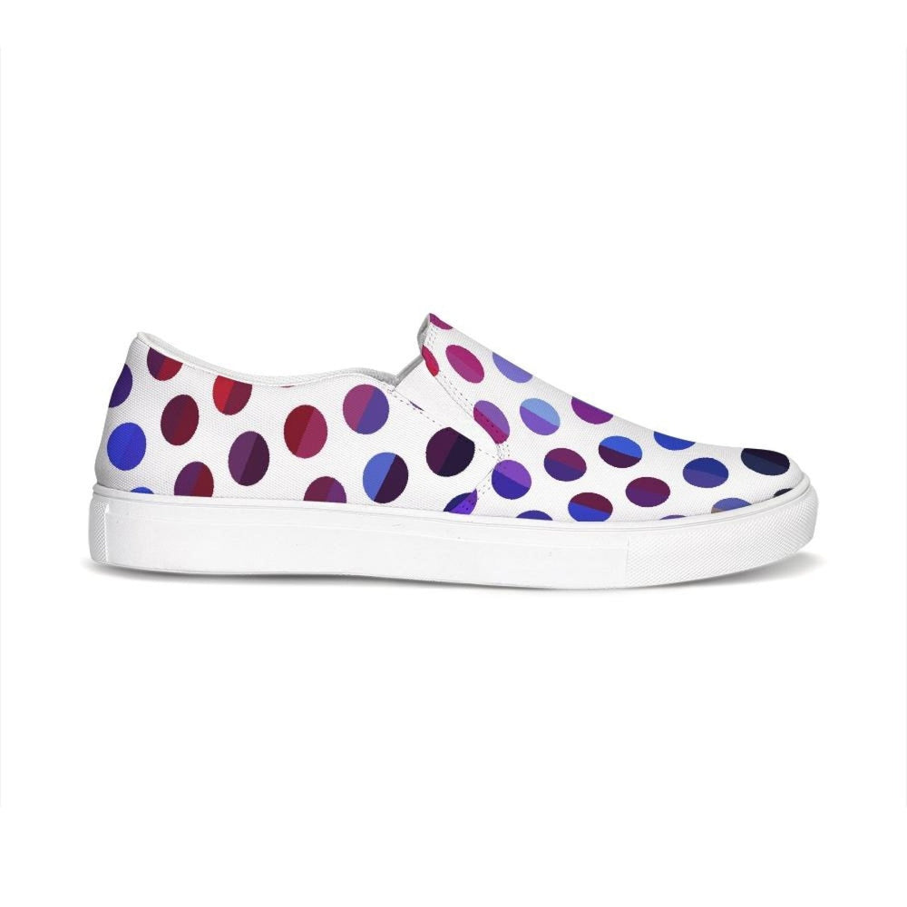 Athletic Sneakers | Low Cut Polka Dot Canvas Slip-on Sports Shoes