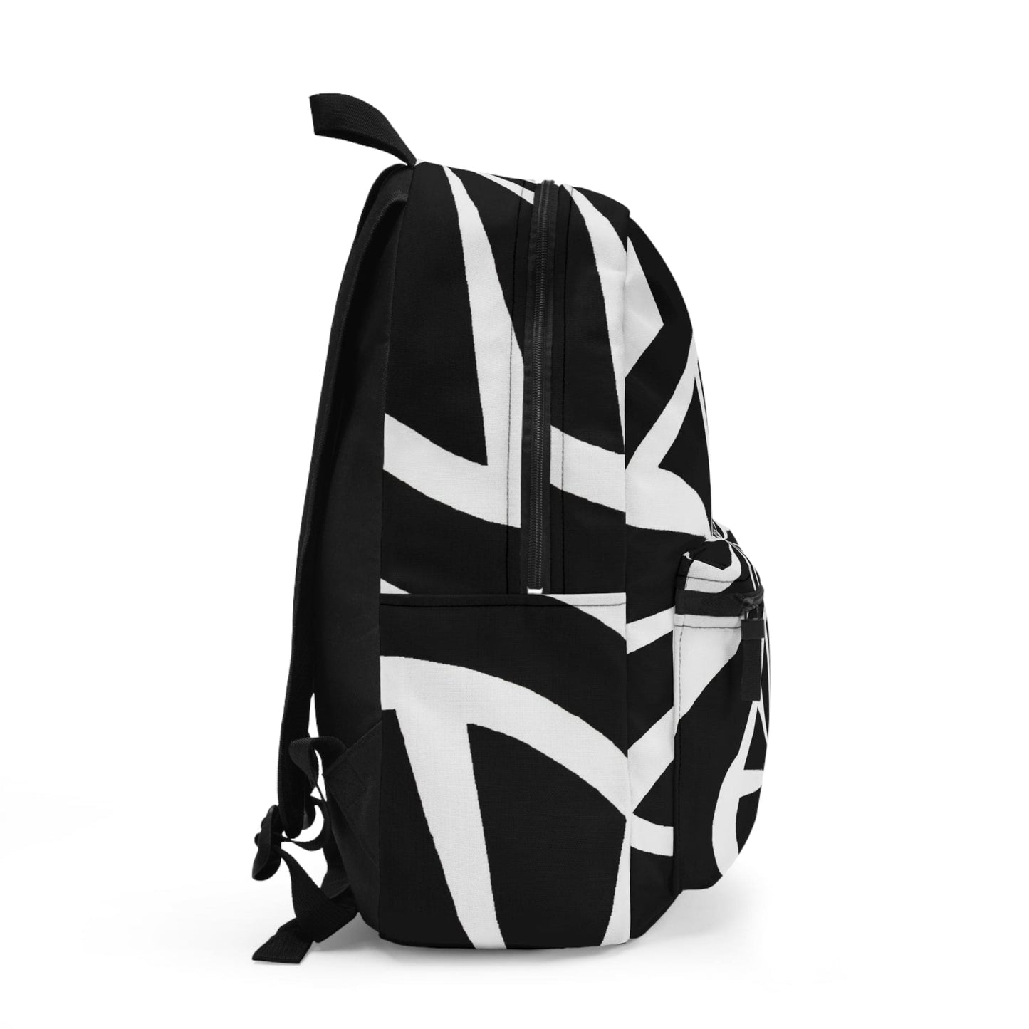 
                  
                    Backpack - Large Water-resistant Bag, Black And White Geometric Pattern
                  
                