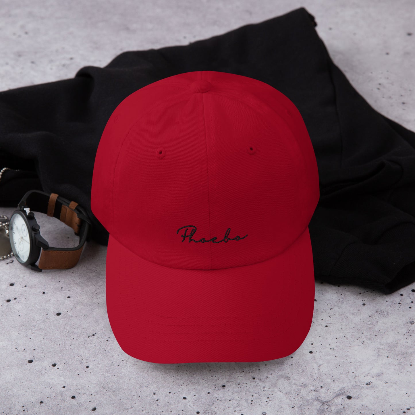 
                  
                    Phoebo Red Hat with Print | Bold Red for Everyday Wear
                  
                