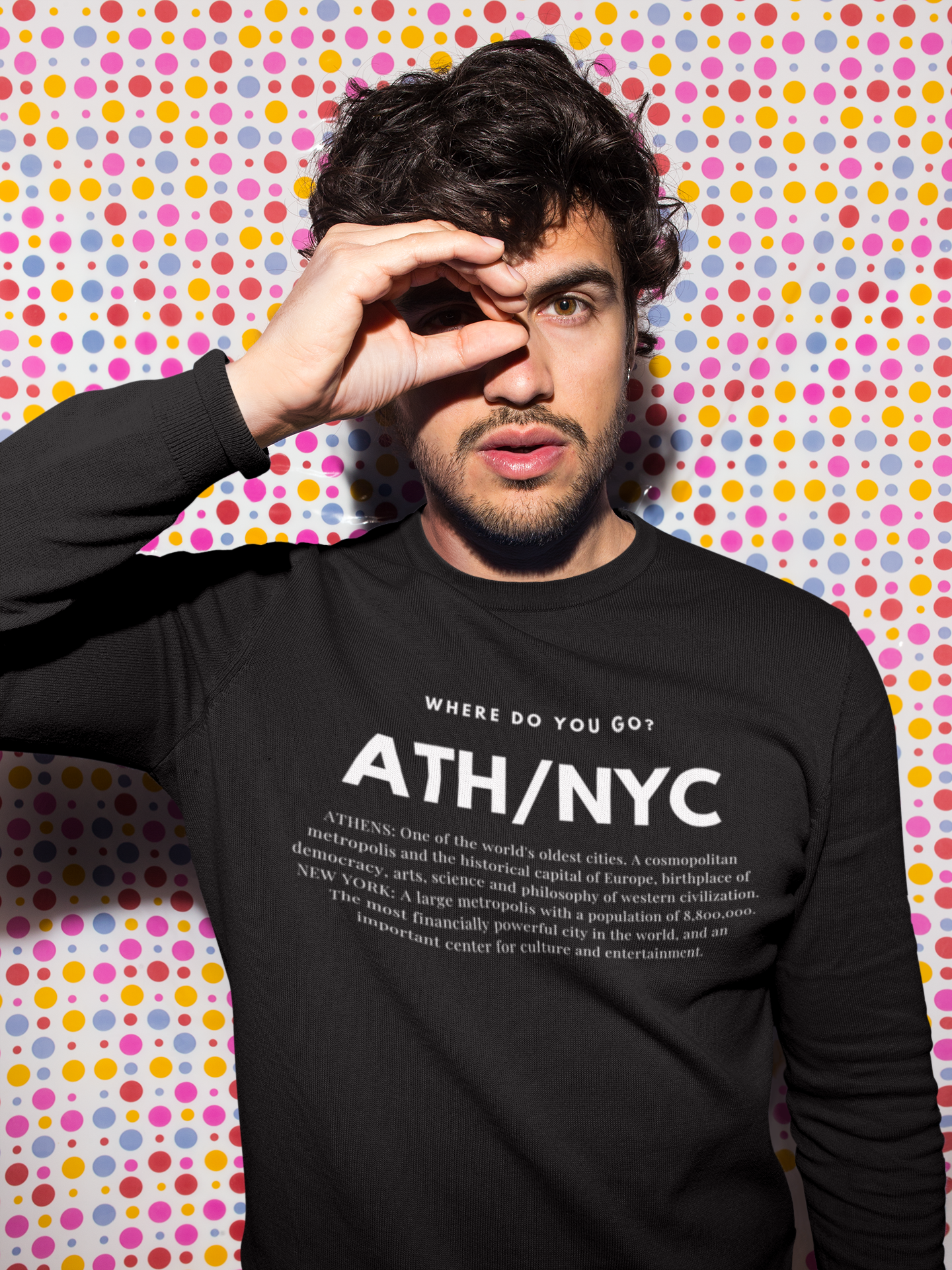 
                  
                    ATH/NYC Jersey Long Sleeve Tee | Stylish Tee Inspired by Athens & New York
                  
                