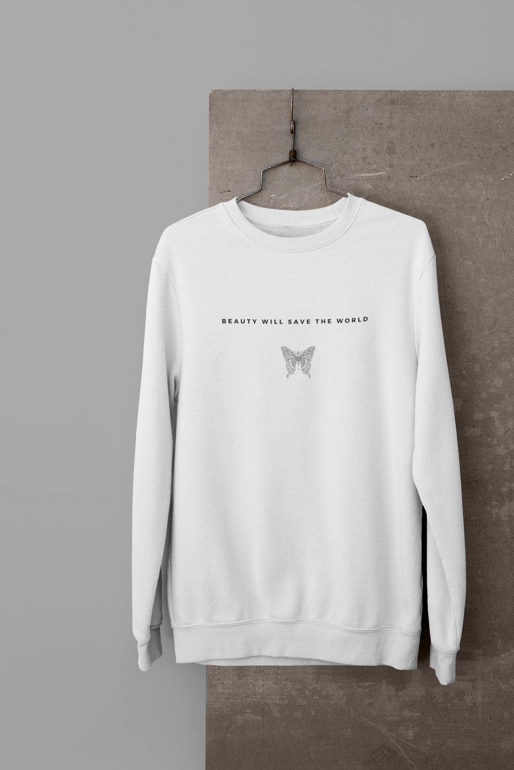 Butterfly | White Unisex organic sweatshirt