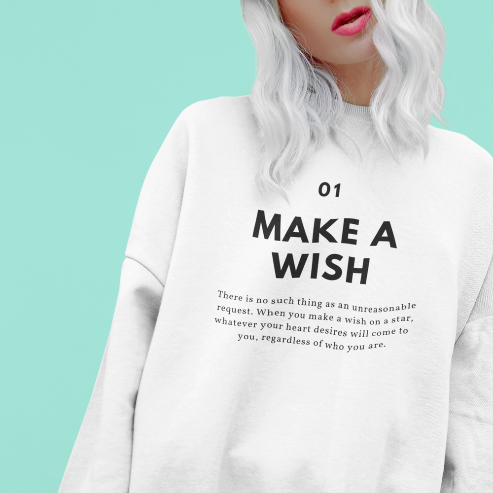 Make a Wish Unisex Sweatshirt | Edgy Style for Trendsetters