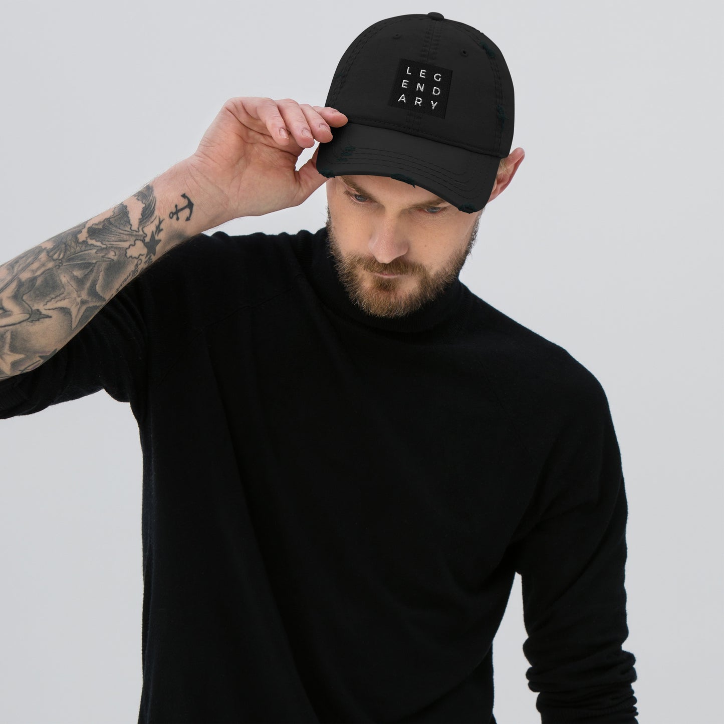 
                  
                    Legendary Black Distressed Hat | Where Fashion Meets Attitude
                  
                