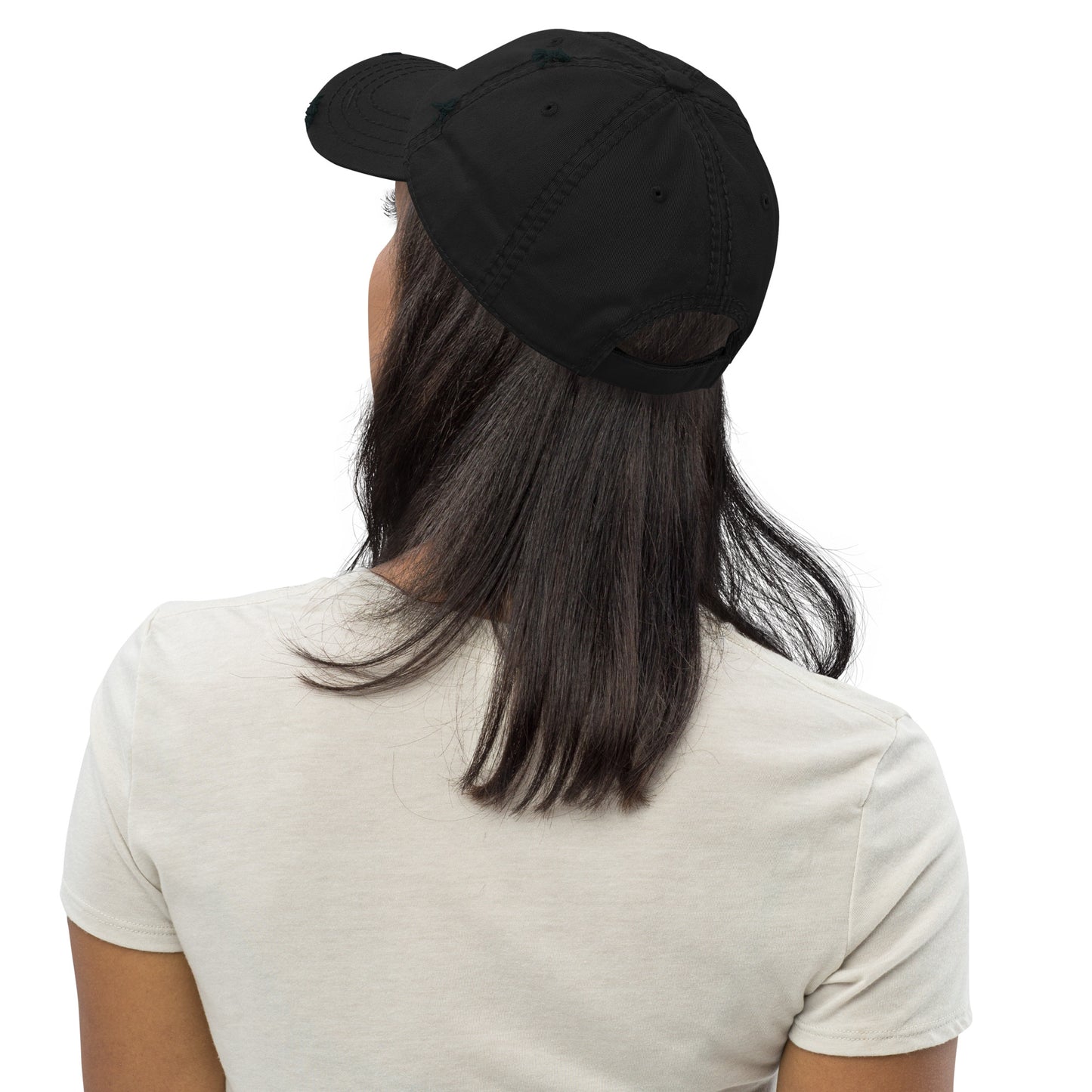 
                  
                    Phoebo Black Distressed Hat | Trendy Style Cap for Casual Wear
                  
                