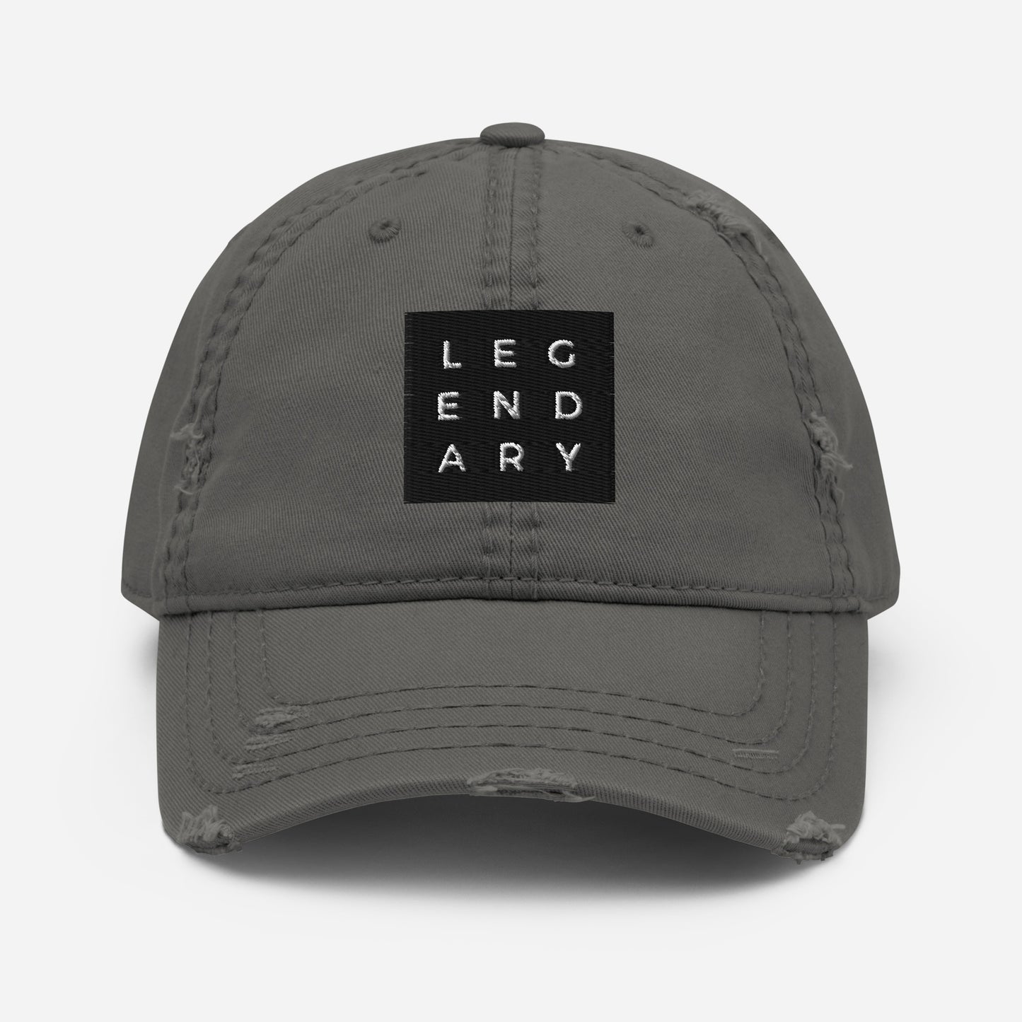 
                  
                    Legendary Print Grey Distressed Hat | Stylish Cap for All Occasions
                  
                