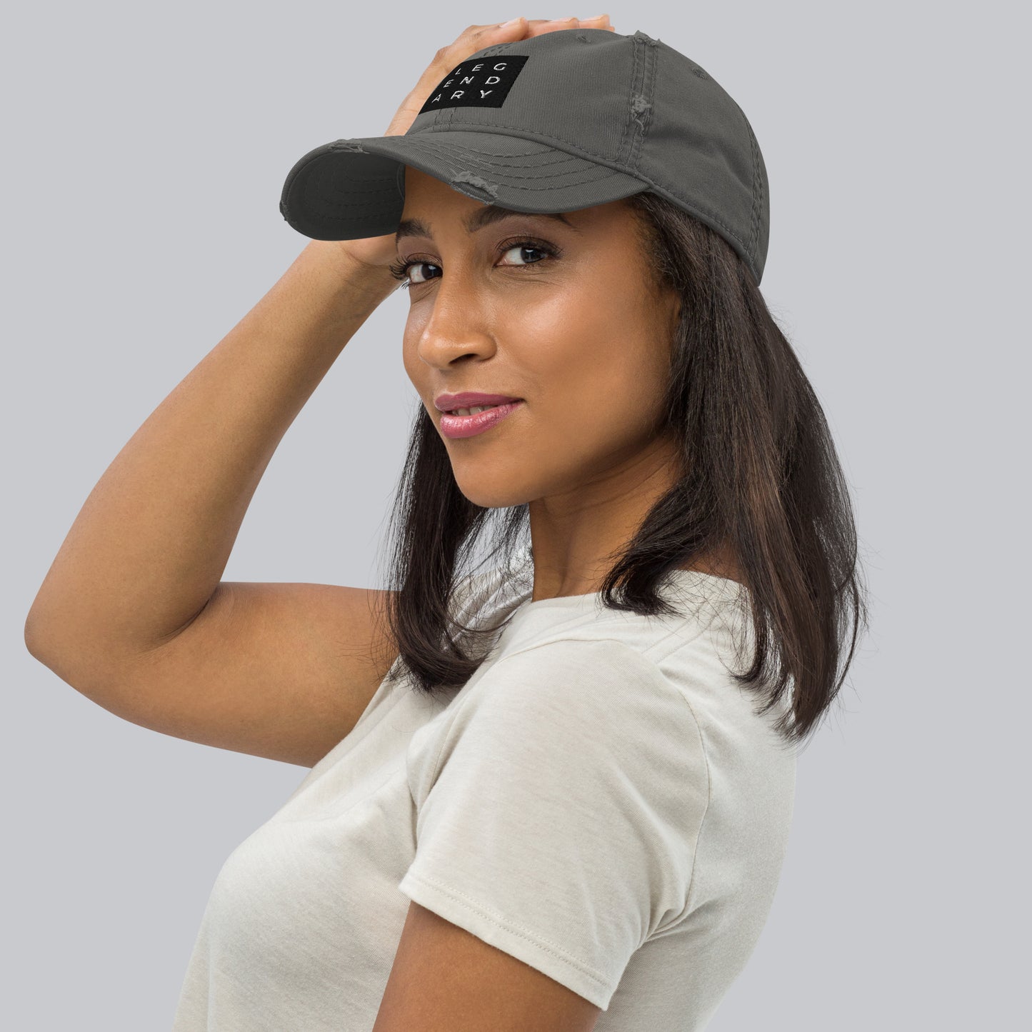 
                  
                    Legendary Print Grey Distressed Hat | Stylish Cap for All Occasions
                  
                