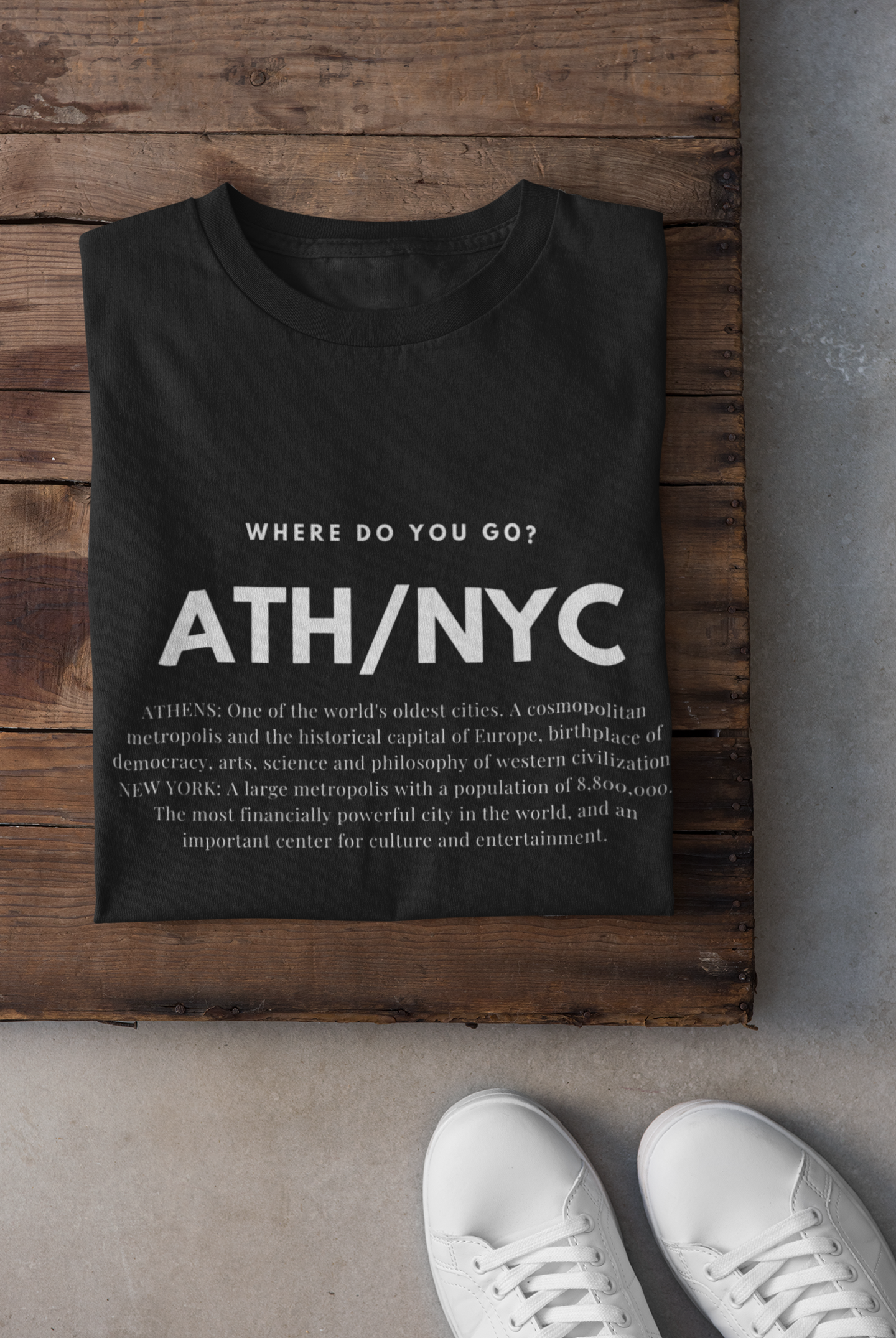 
                  
                    ATH/NYC Premium T-Shirt | Stylish Athens & New York Inspired Graphic Tee
                  
                