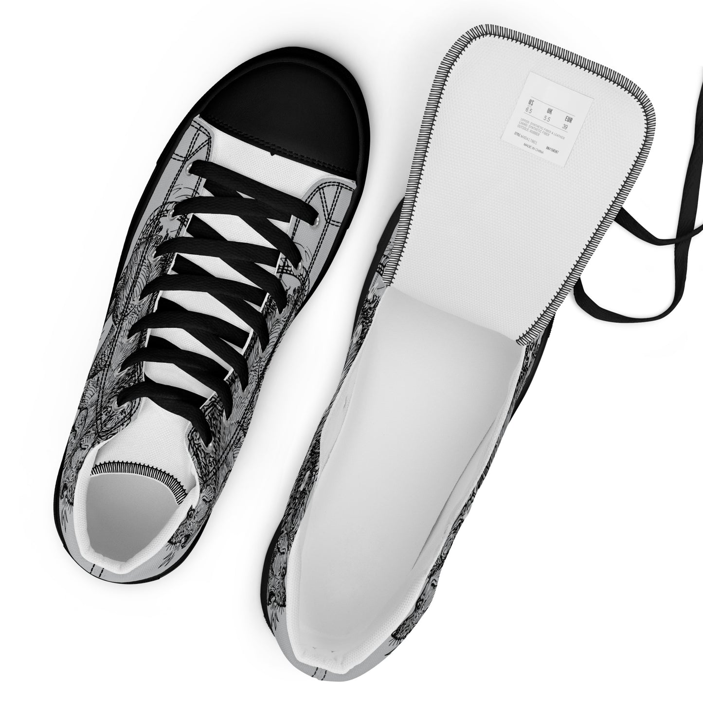
                  
                    Grey Men’s high top shoes | Mythical Creature
                  
                