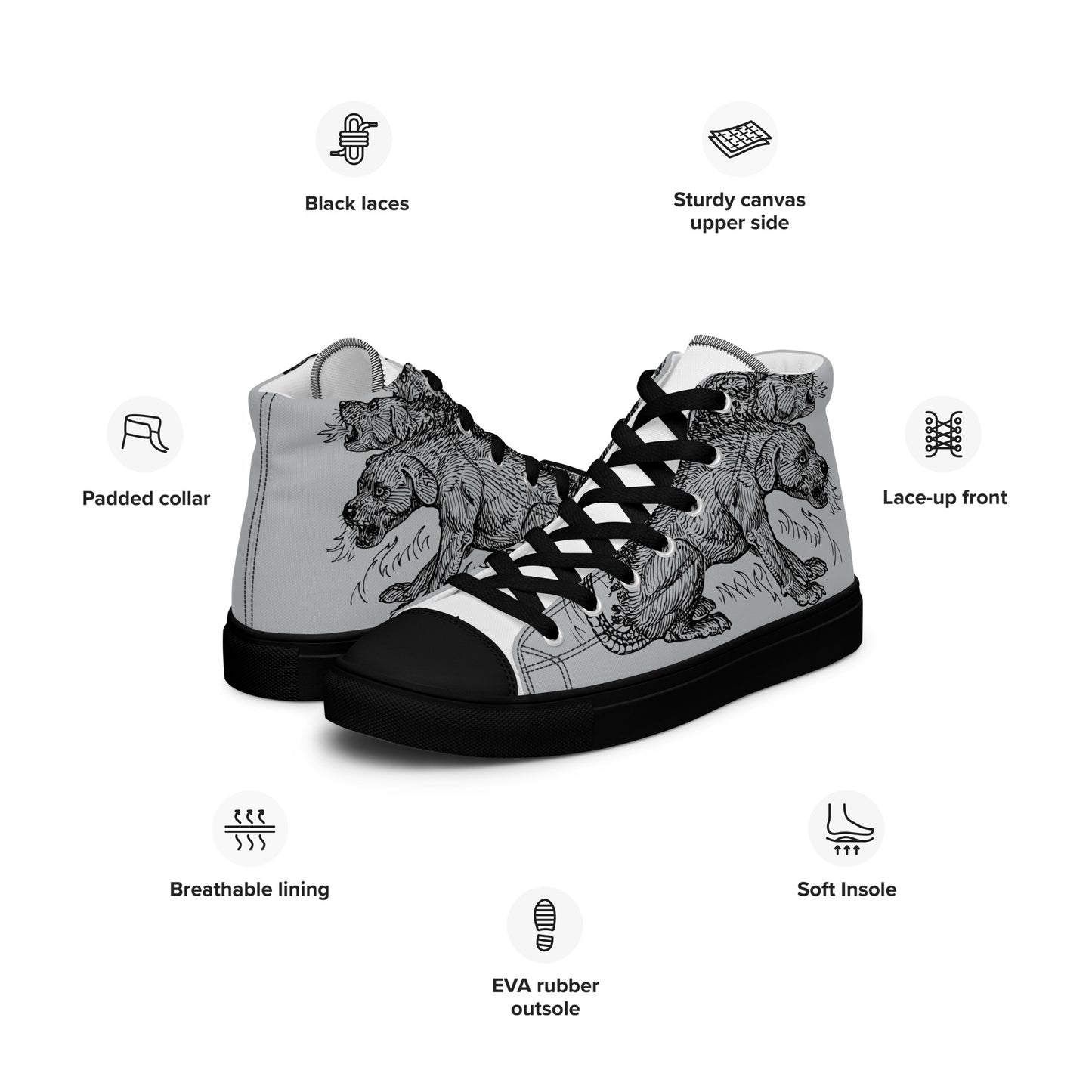 
                  
                    Grey Men’s high top shoes | Mythical Creature
                  
                