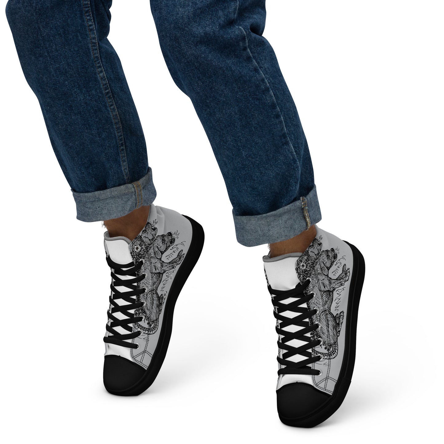 
                  
                    Grey Men’s high top shoes | Mythical Creature
                  
                