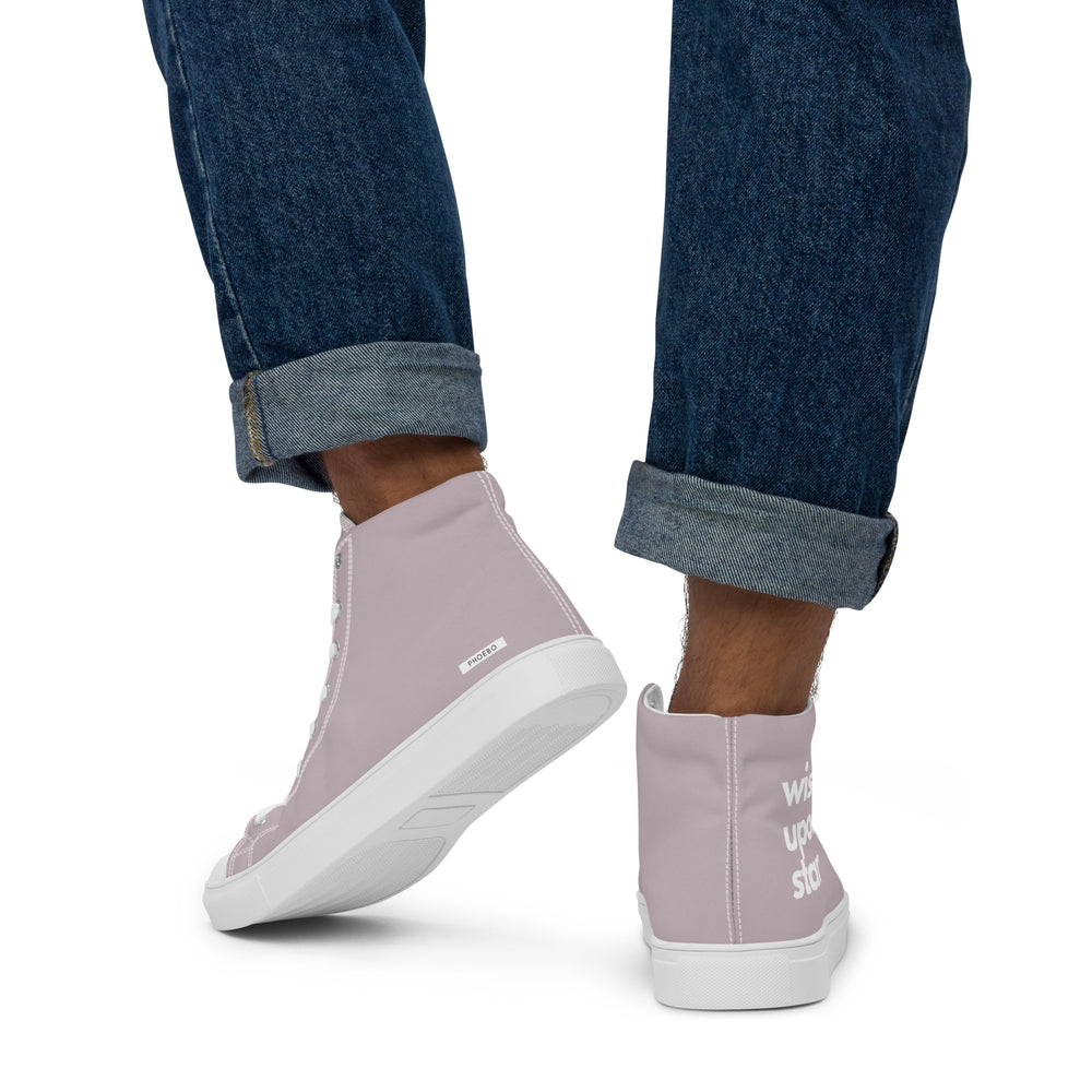 
                  
                    Pink Men’s high top shoes | Wish Upon A Star Print
                  
                