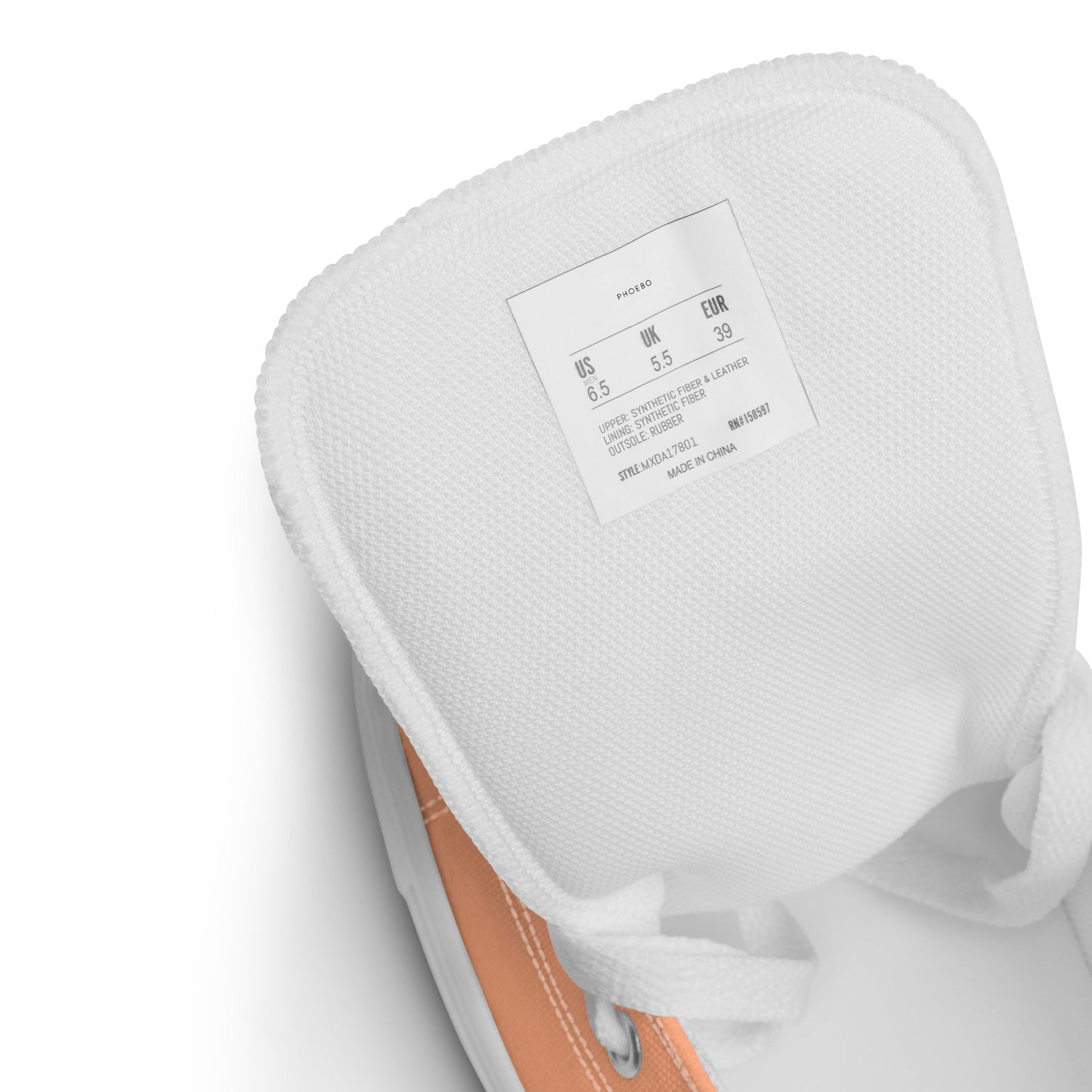 
                  
                    Trendy Peach Men’s High Top Canvas Shoes | with LEGENDARY Print
                  
                