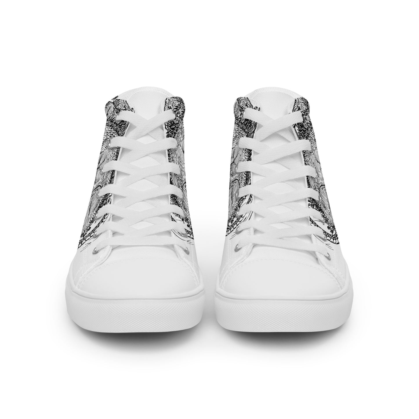 
                  
                    Mythos White Men’s High Top Shoes | Mythical Creature Print
                  
                