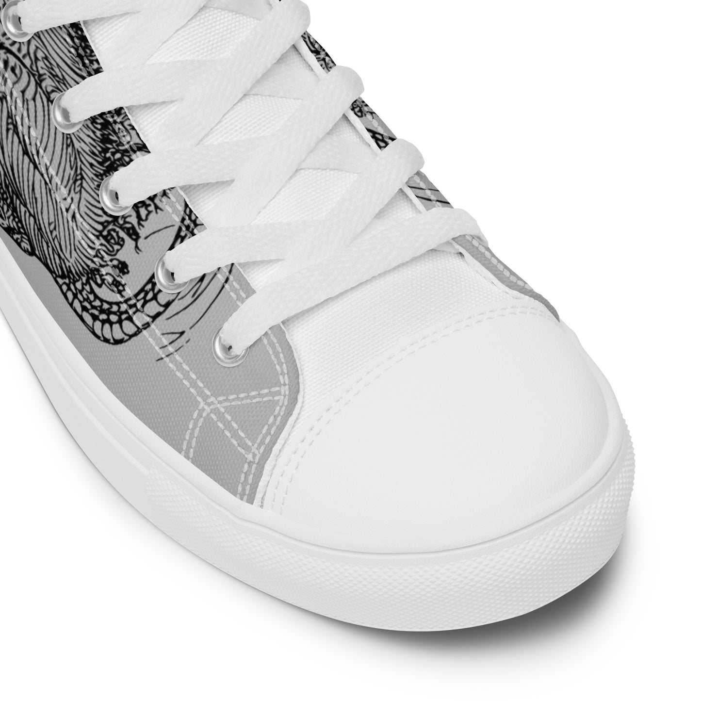 
                  
                    Grey Men’s High Top Shoes | Mythical Creature Print
                  
                