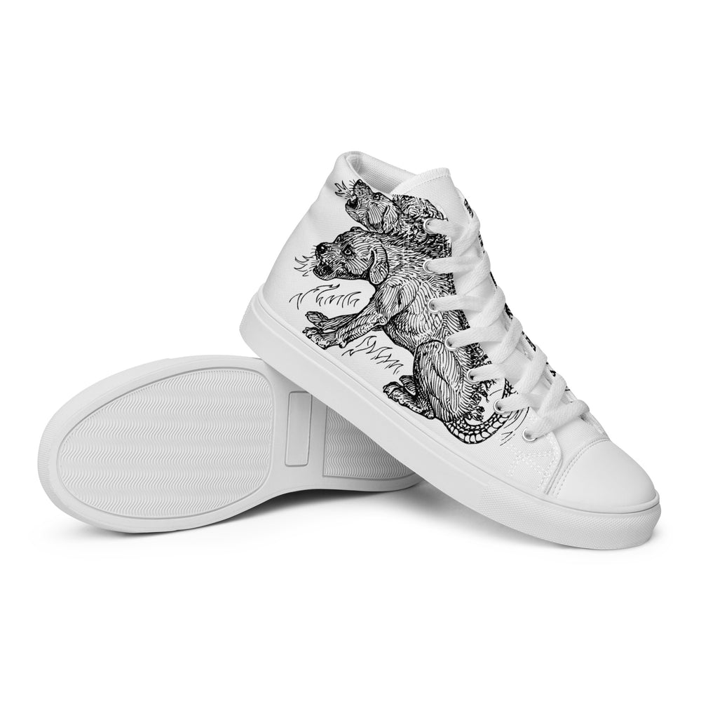 
                  
                    Mythos White Men’s High Top Shoes | Mythical Creature Print
                  
                