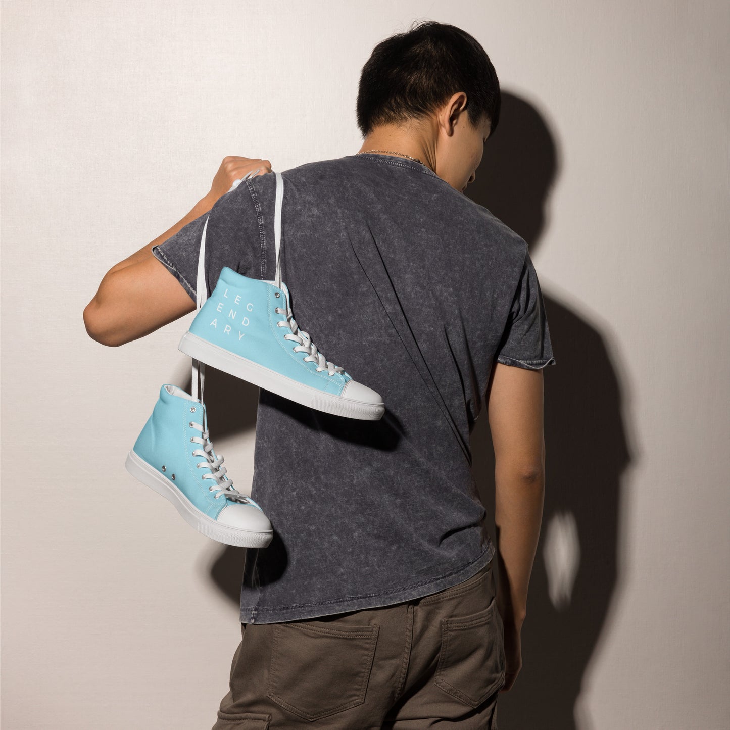 
                  
                    Light Blue Men’s High Top Canvas Shoes | Stylish, Comfortable Footwear for Everyday
                  
                