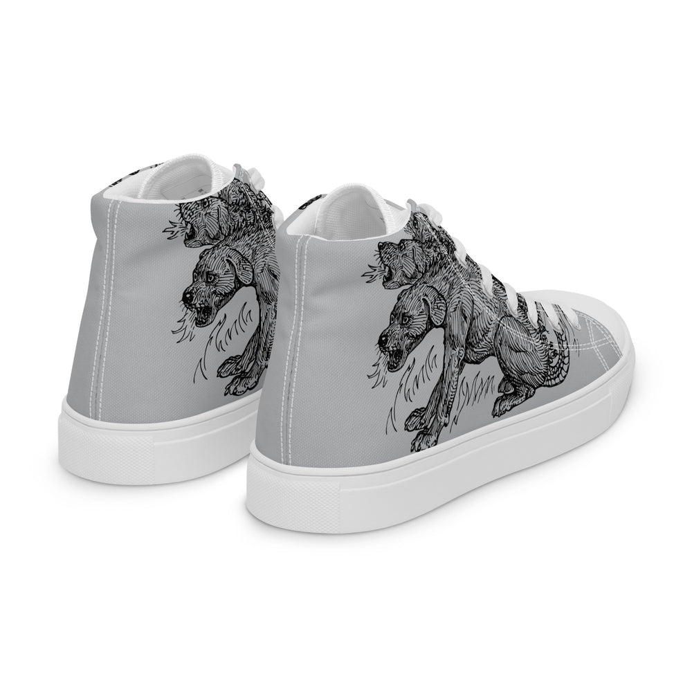 
                  
                    Grey Men’s High Top Shoes | Mythical Creature Print
                  
                