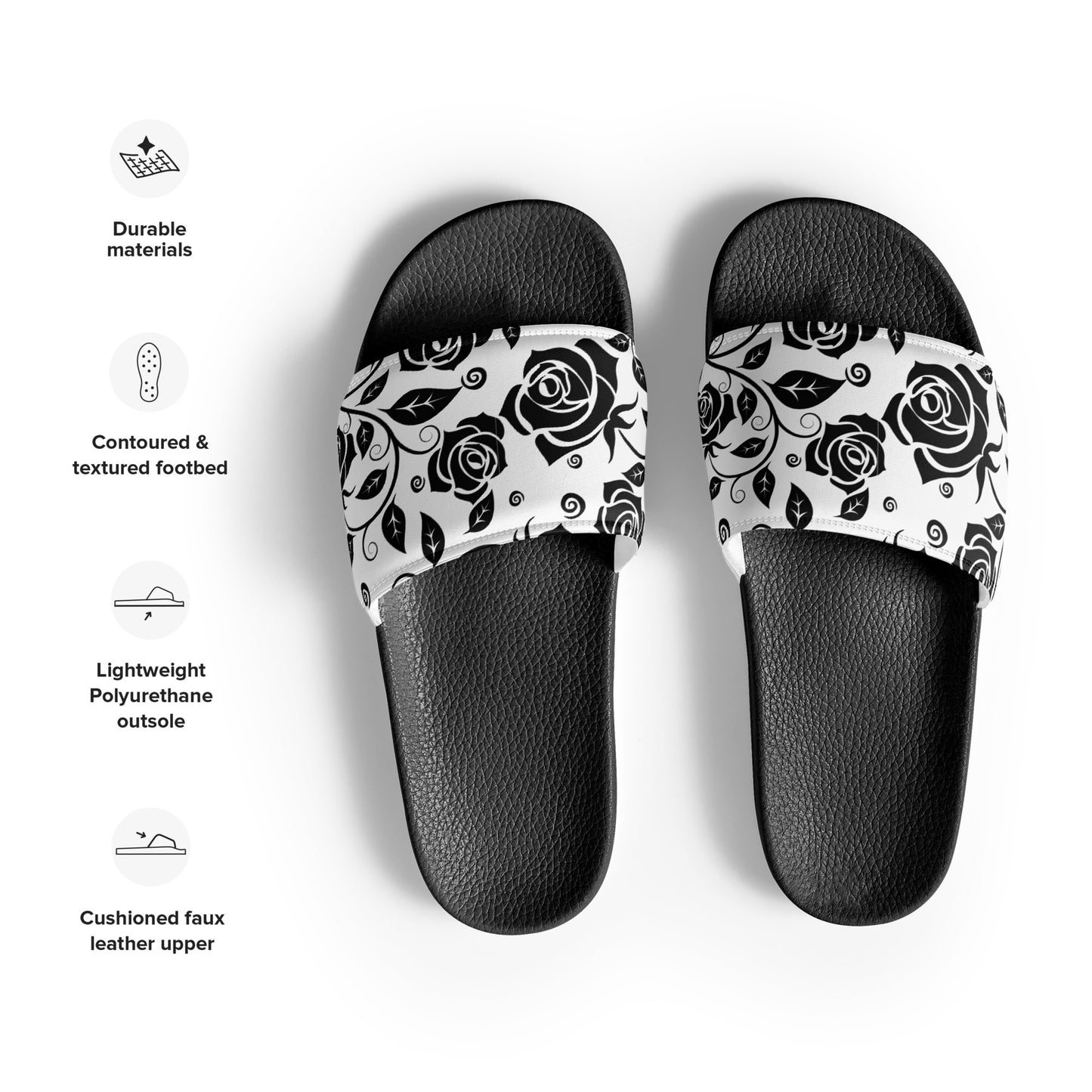
                  
                    Floral Black Men’s Slides | Comfortable and Stylish for Everyday Wear
                  
                