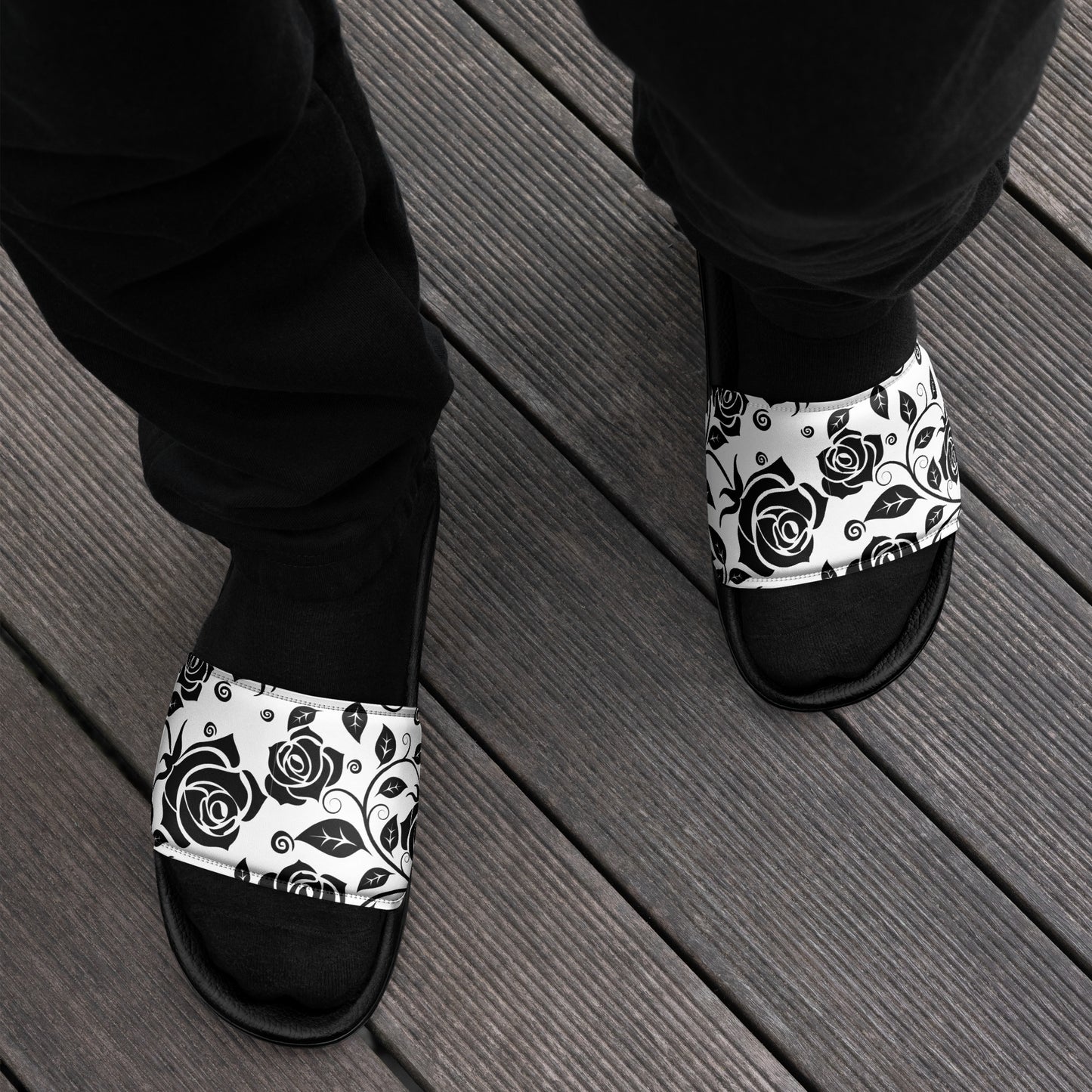 
                  
                    Floral Black Men’s Slides | Comfortable and Stylish for Everyday Wear
                  
                