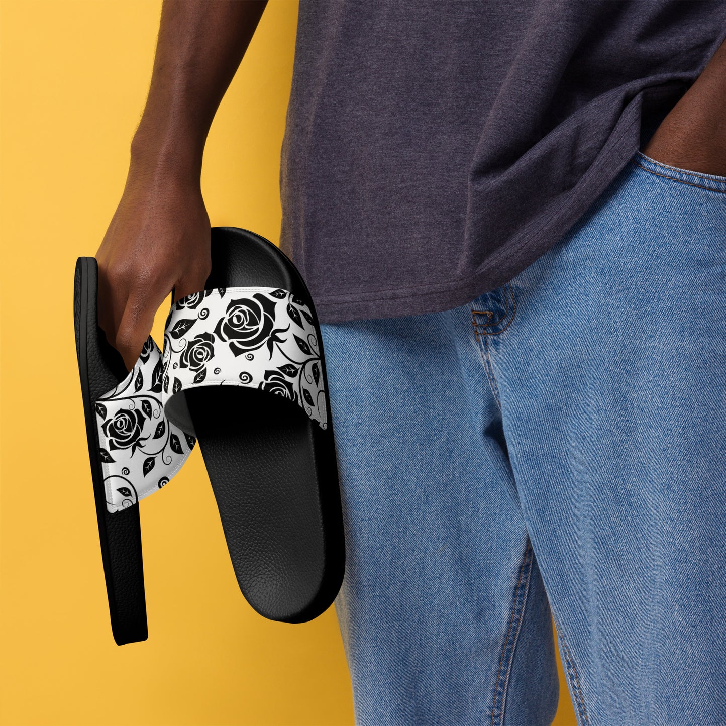 
                  
                    Floral Black Men’s Slides | Comfortable and Stylish for Everyday Wear
                  
                