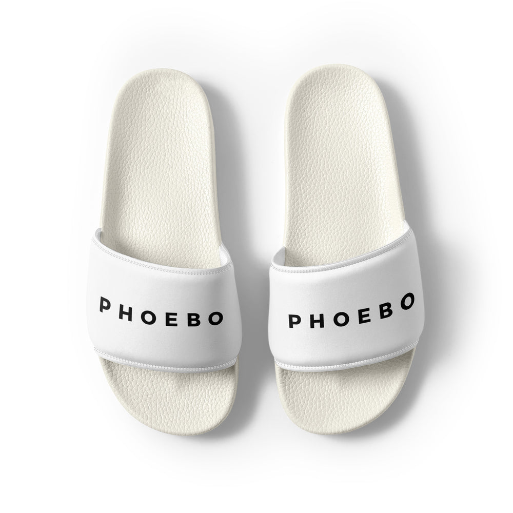 
                  
                    Phoebo White Men’s slides | Black Print
                  
                