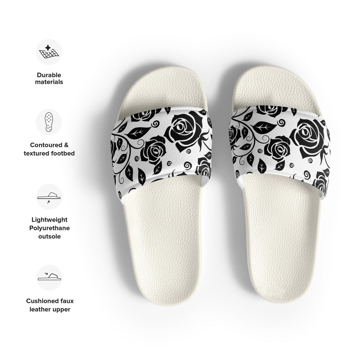 
                  
                    Floral White Men’s slides
                  
                