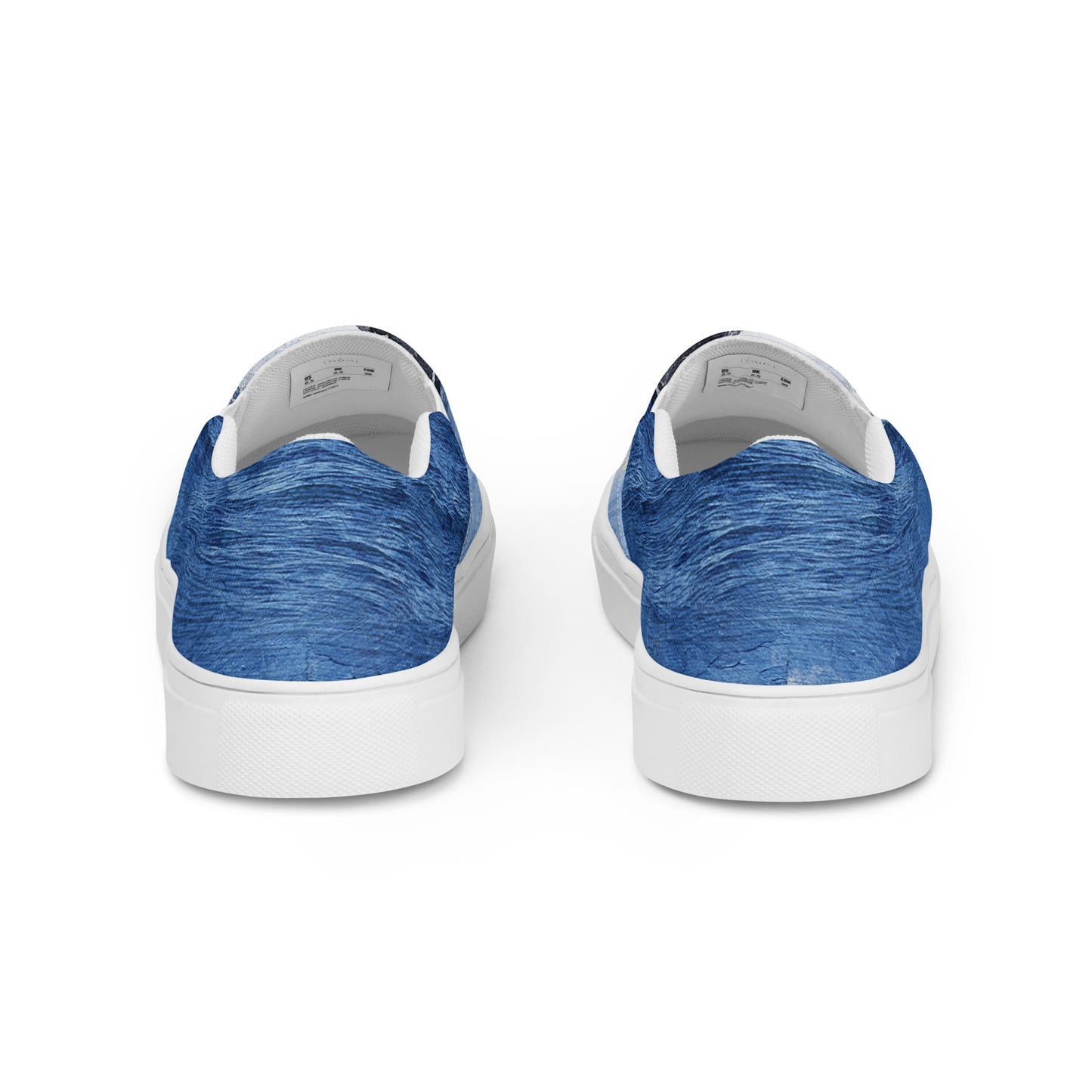 
                  
                    Men’s Blue Slip-On Canvas Shoes | Whale Print
                  
                