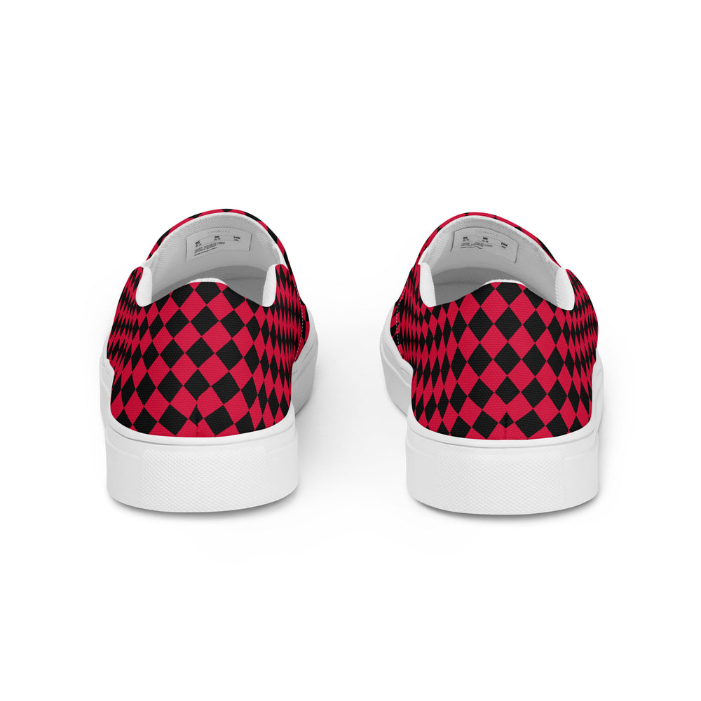 
                  
                    Black/Red Men’s Slip-On Canvas Shoes | Comfortable for Effortless Wear
                  
                