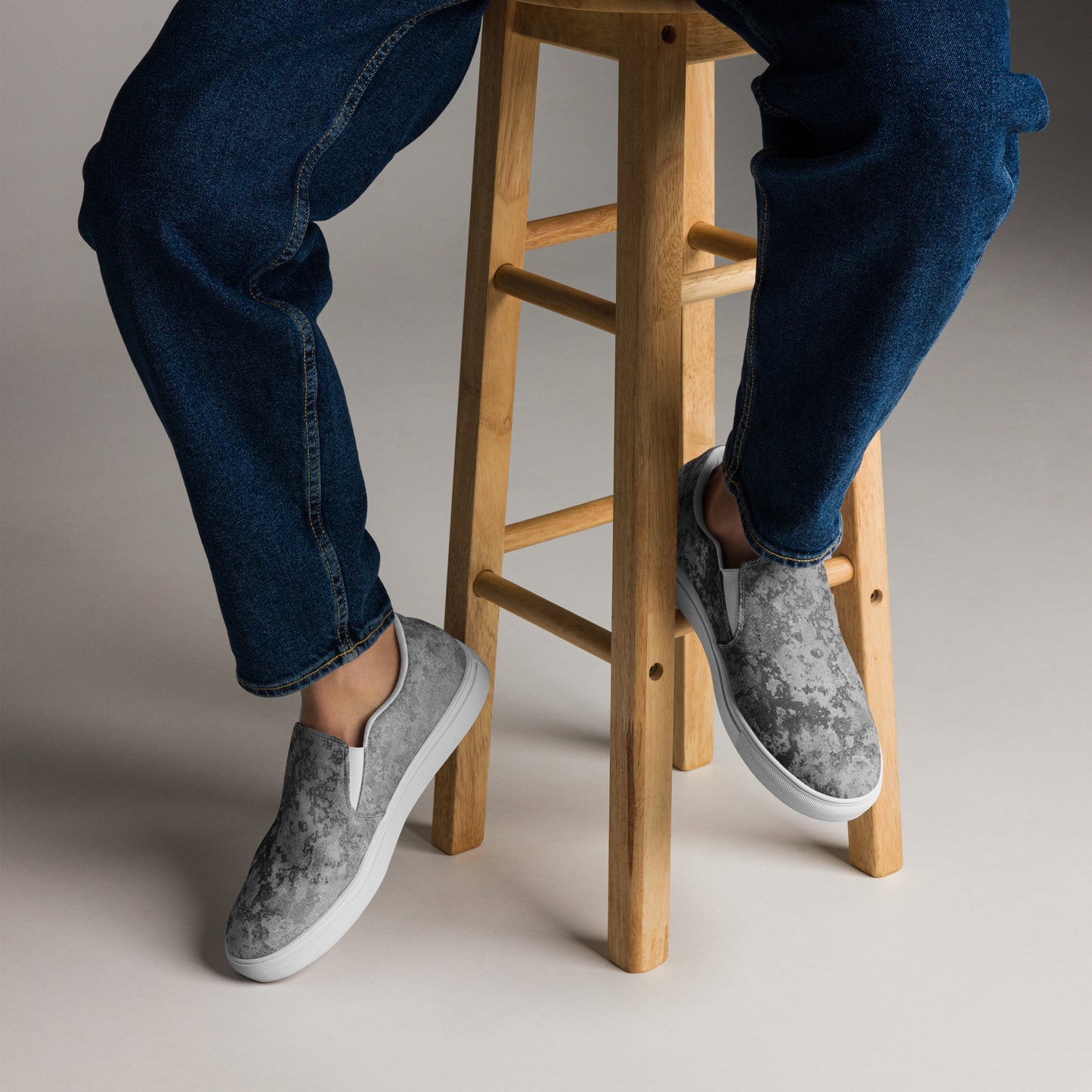 
                  
                    Men’s Grey Distressed Slip-On Canvas Shoes | For Effortless Style
                  
                