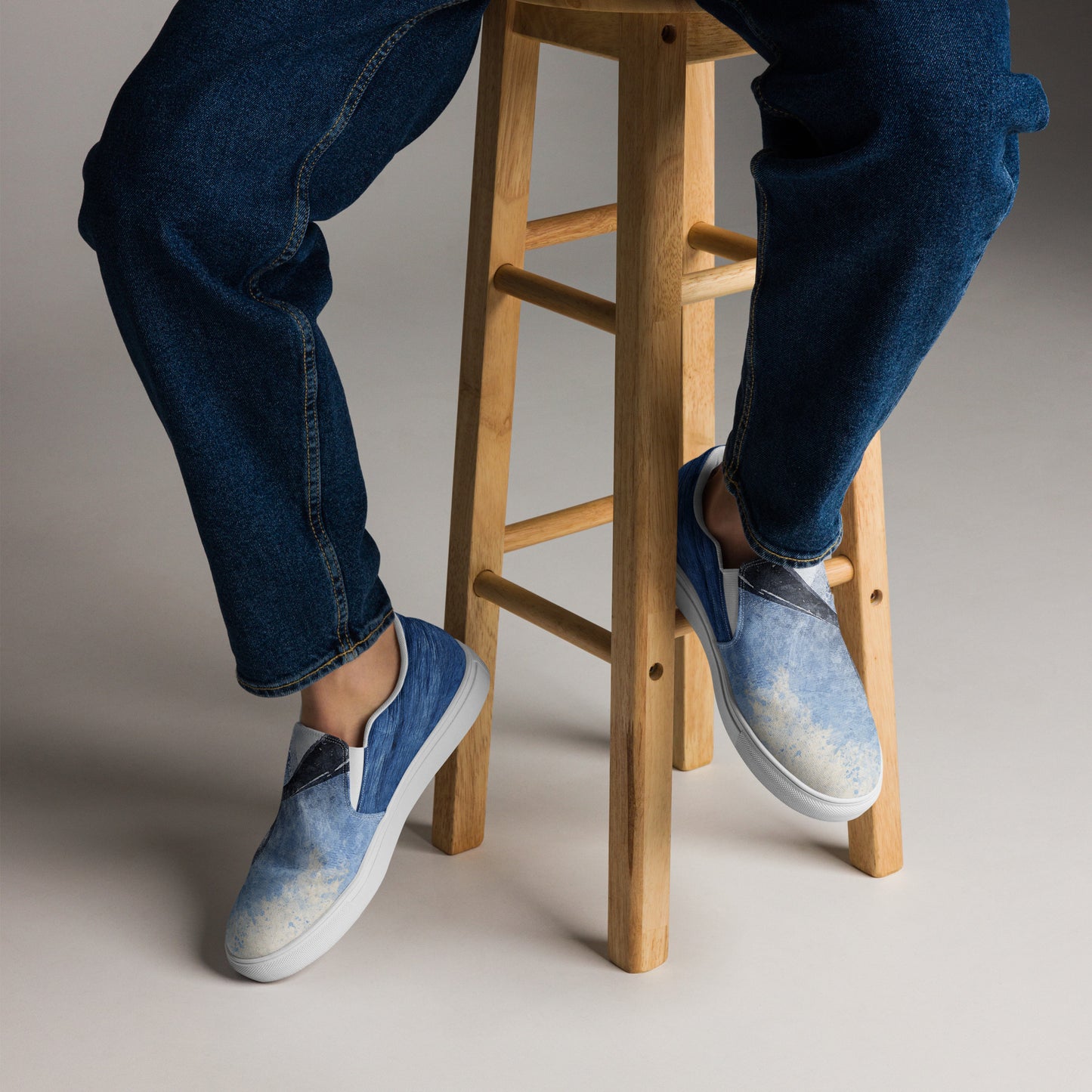 
                  
                    Men’s Blue Slip-On Canvas Shoes | Whale Print
                  
                