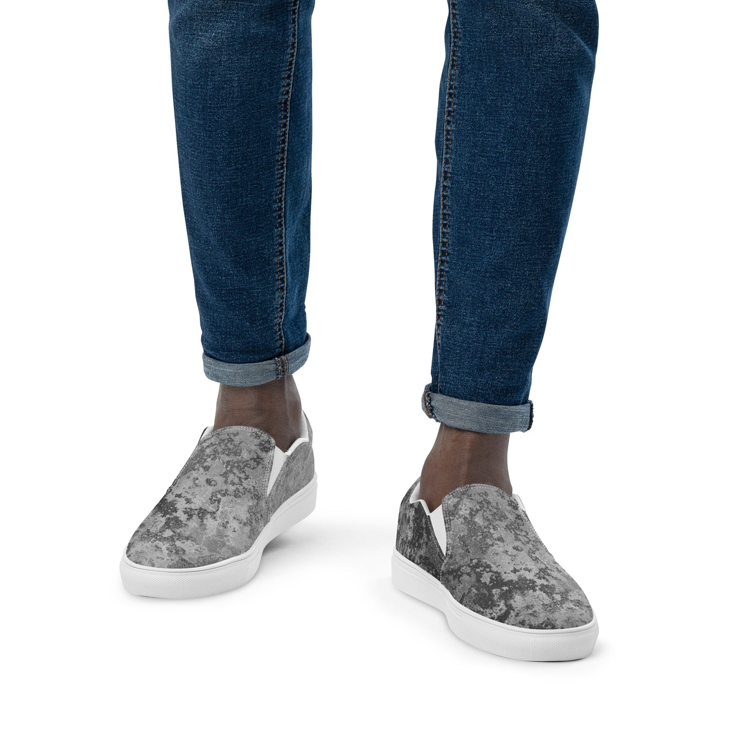
                  
                    Men’s Grey Distressed Slip-On Canvas Shoes | For Effortless Style
                  
                